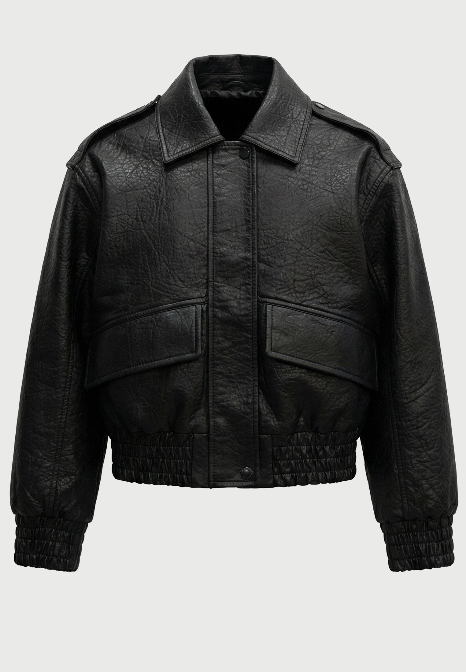 Γυναικείο faux leather aviator jacket