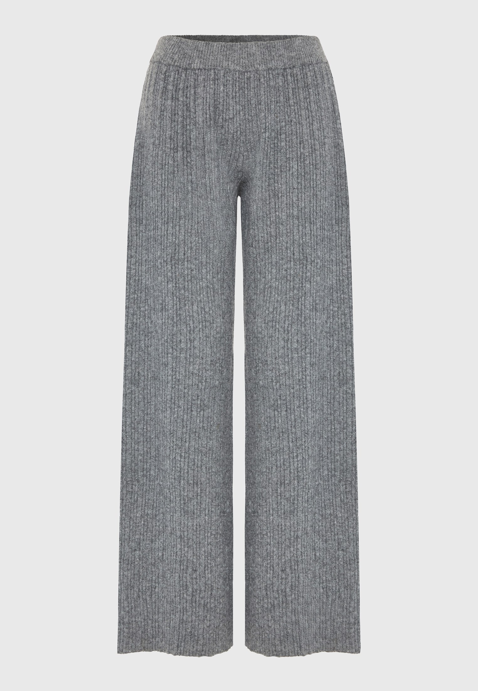 Γυναικείο ριμπ πλεκτό wide leg παντελόνι