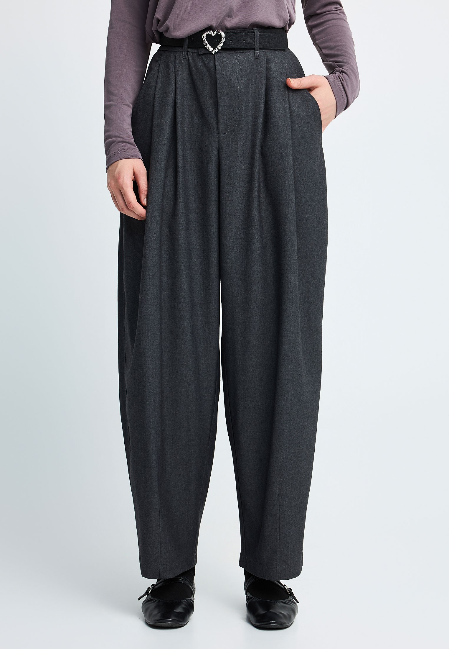 Funky Buddha Γυναικείο Tailored Wide-Leg Παντελόνι Ρούχα Παντελόνια Wide Leg Trousers
