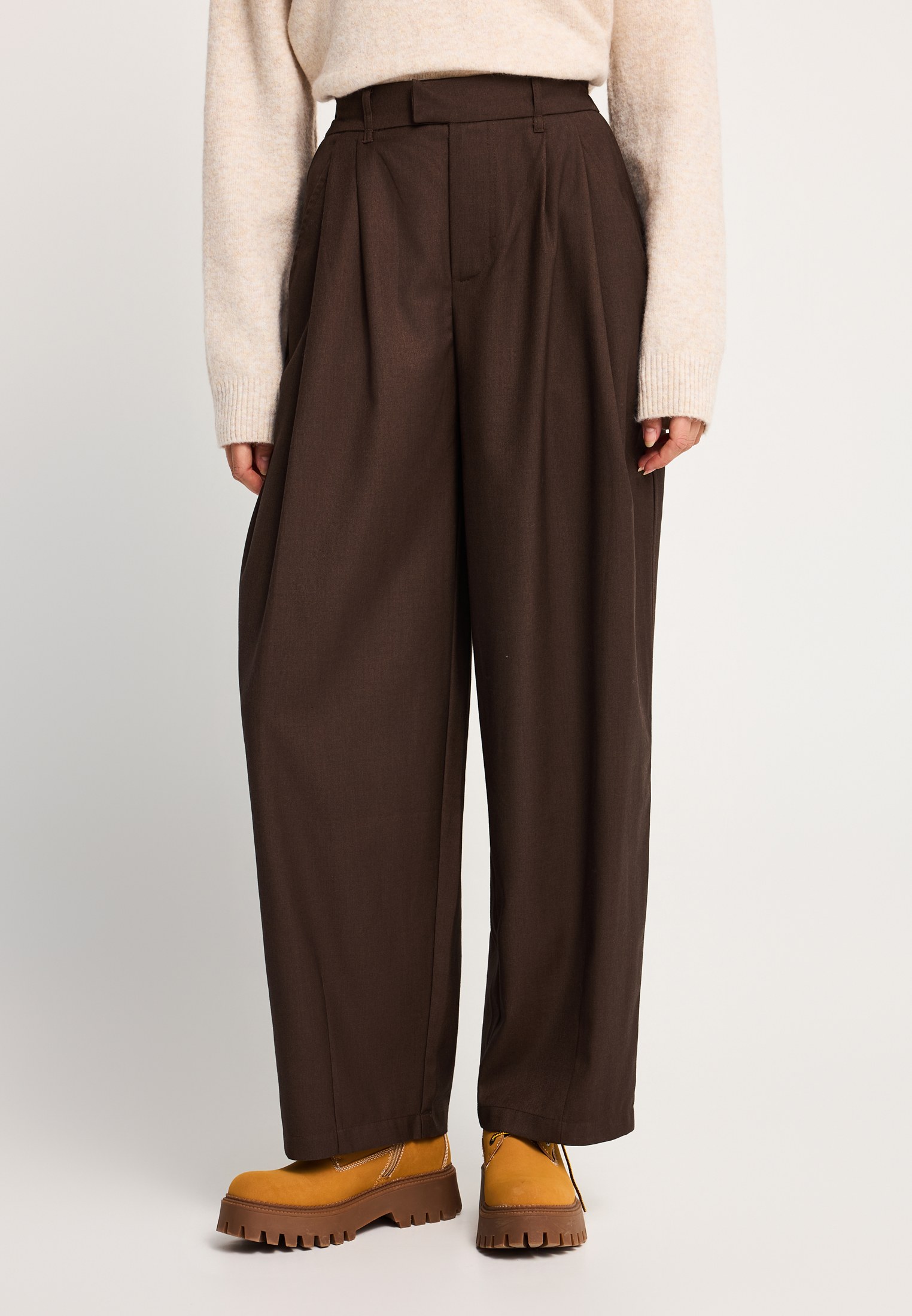 Funky Buddha Γυναικείο Tailored Wide-Leg Παντελόνι Ρούχα Παντελόνια Wide Leg Trousers