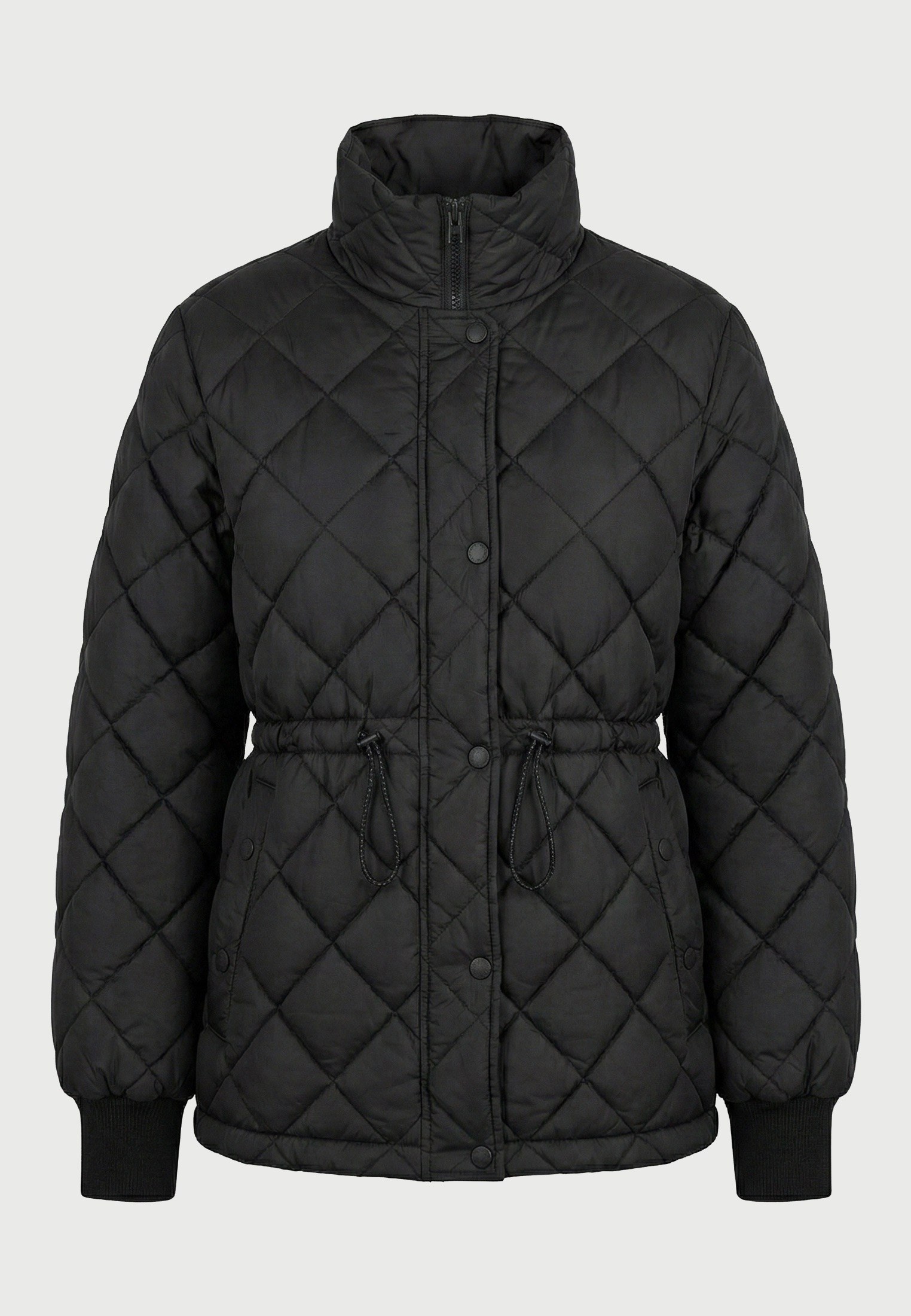 Καπιτονέ puffer jacket με κορδόνι στη μέση