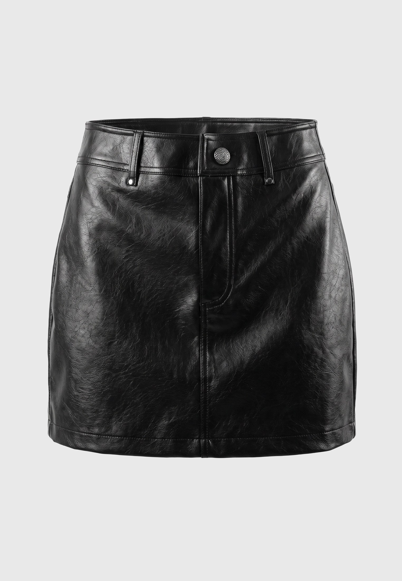Γυναικεία mini φούστα slim fit από δερματίνη