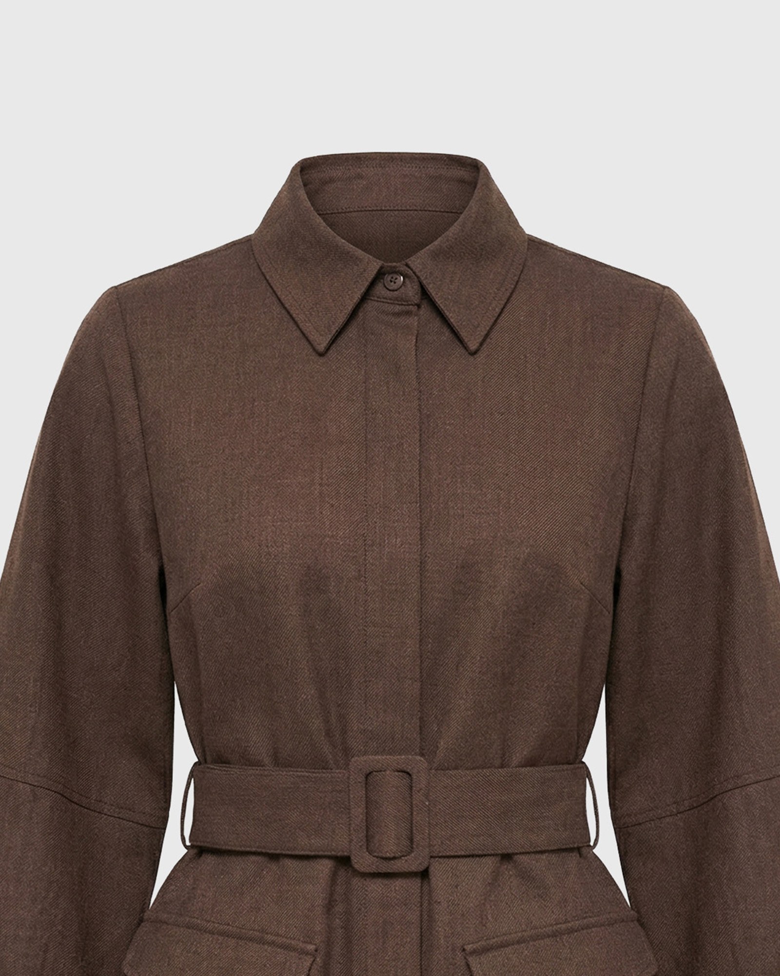 Γυναικείο mini shirt dress utility με ζώνη