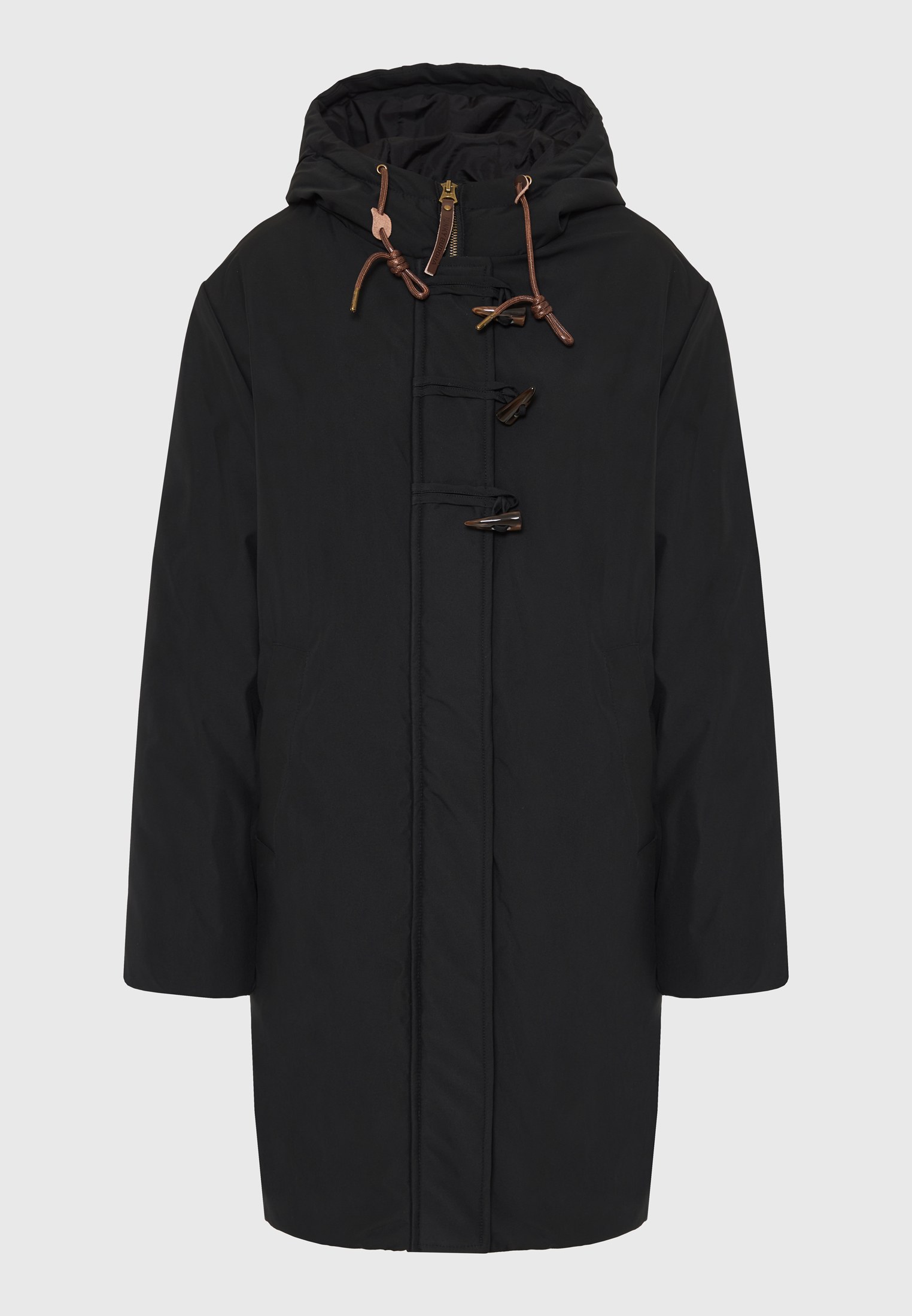 Γυναικείο μακρύ puffer coat με κουκούλα