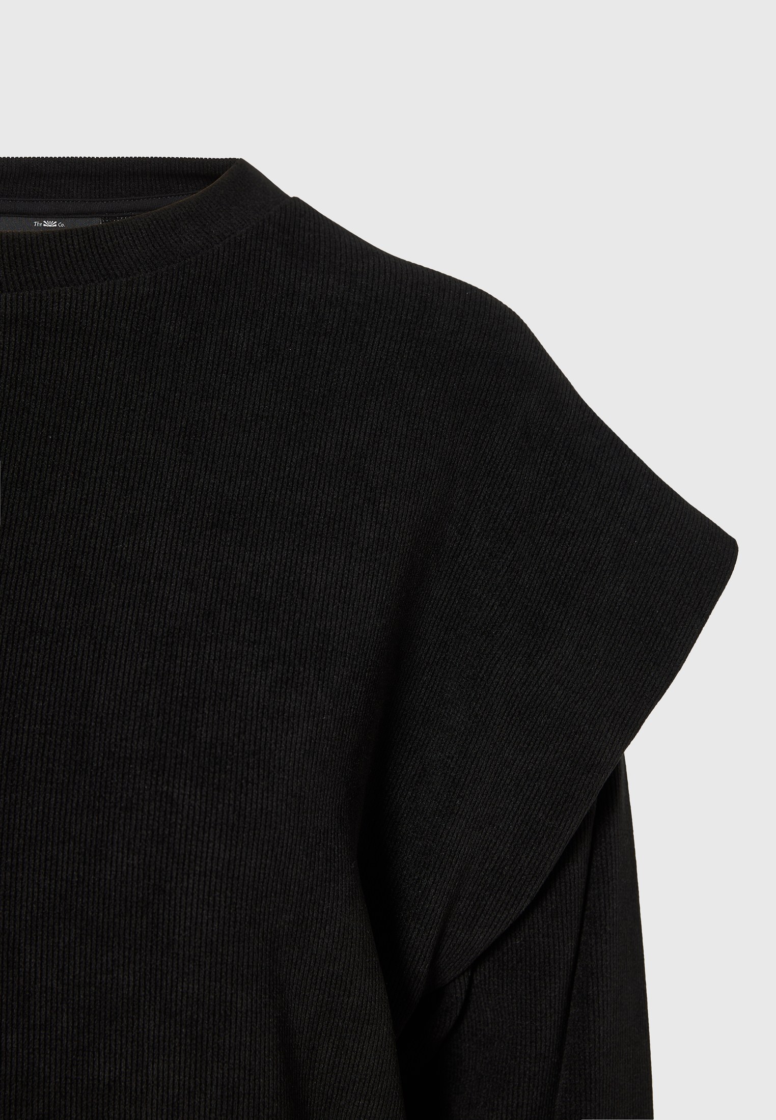 Ribbed φούτερ με layered shoulder panels