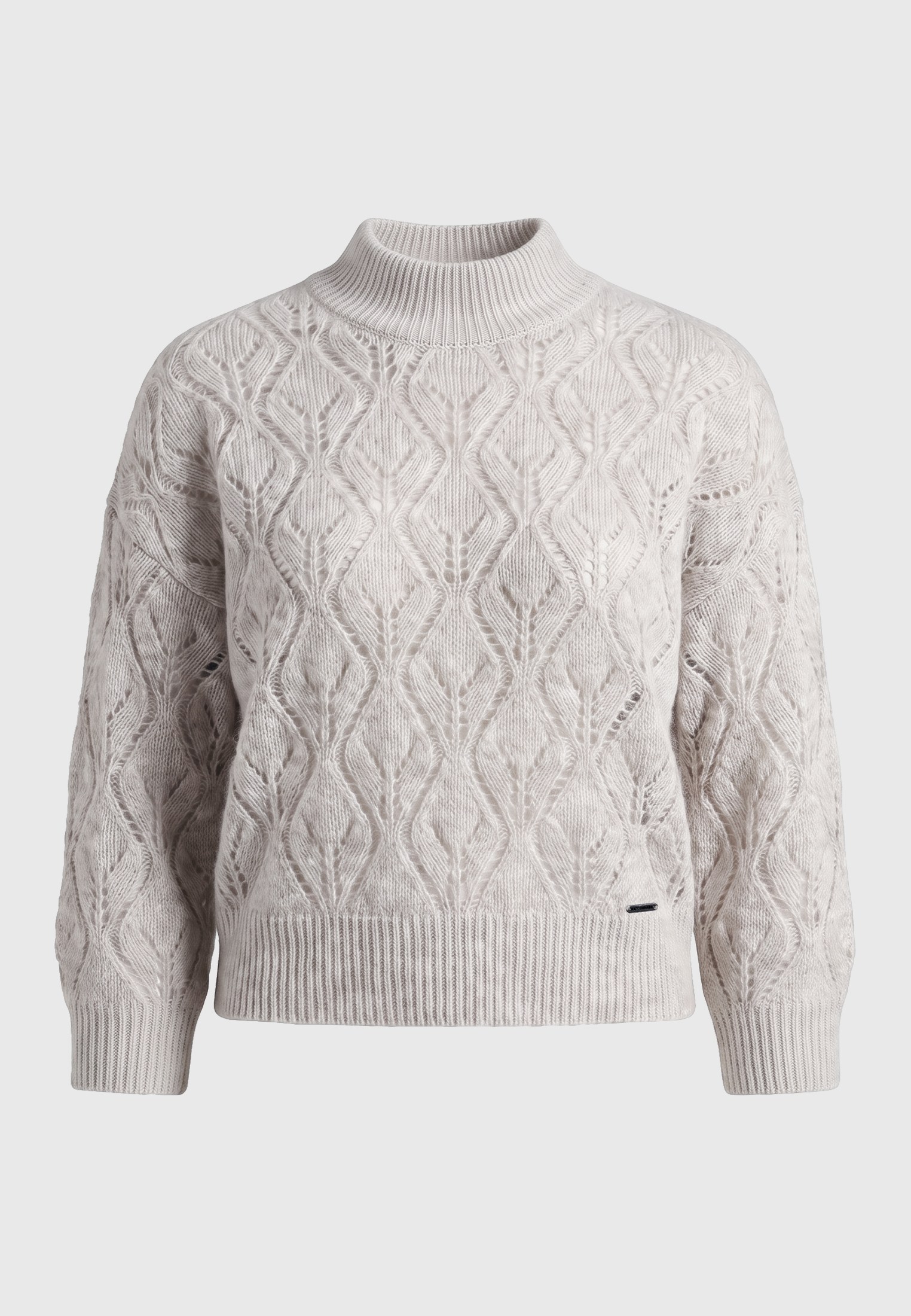 Relaxed fit πλεκτό πουλόβερ με διάτρητη πλέξη