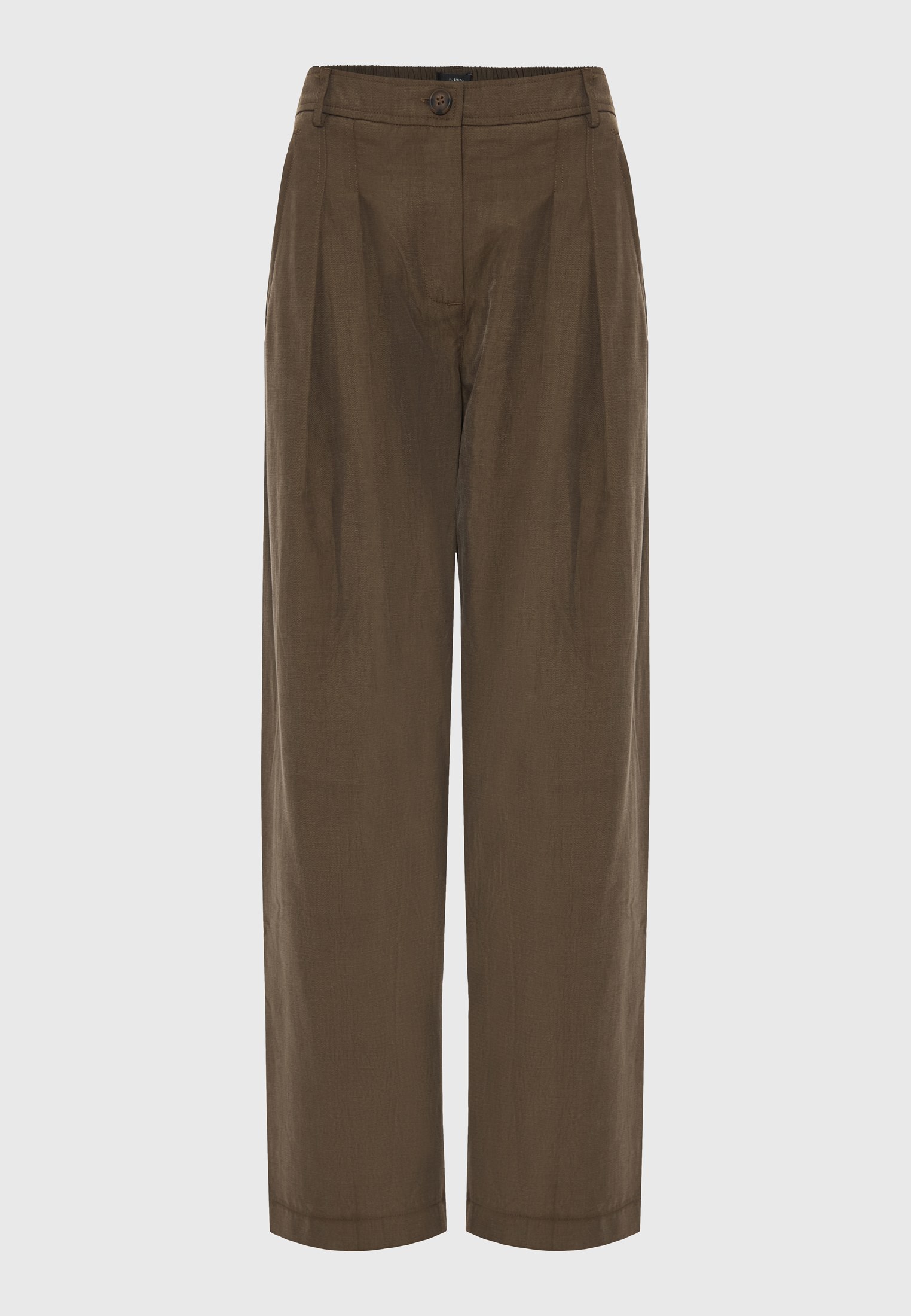 Γυναικείο casual παντελόνι tapered fit με πιέτες