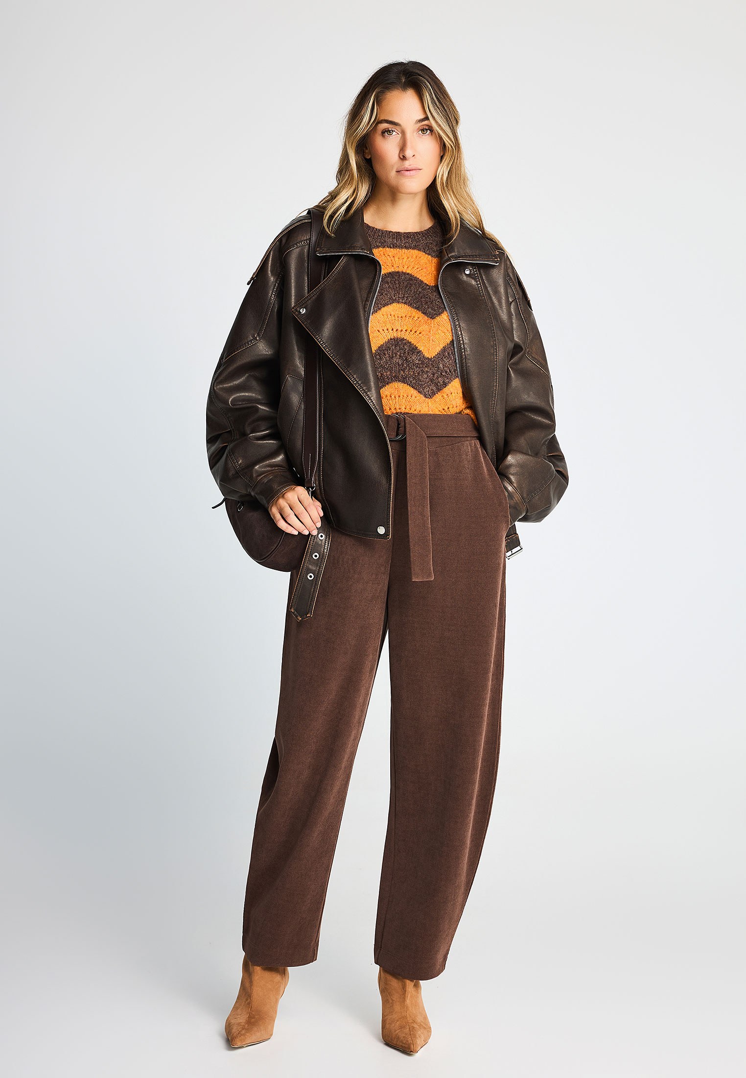 Γυναικείο relaxed fit biker jacket