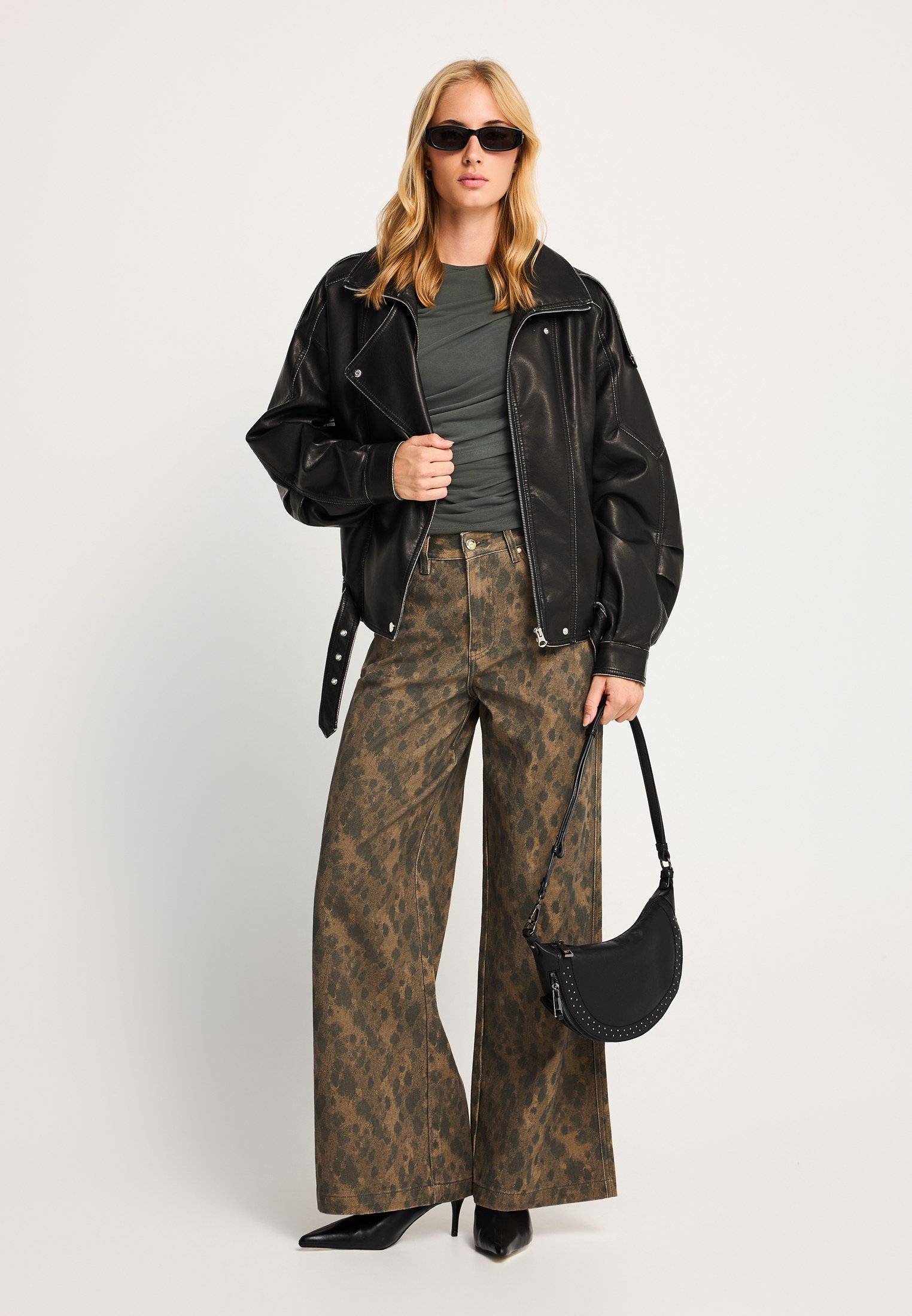 Γυναικείο relaxed fit biker jacket