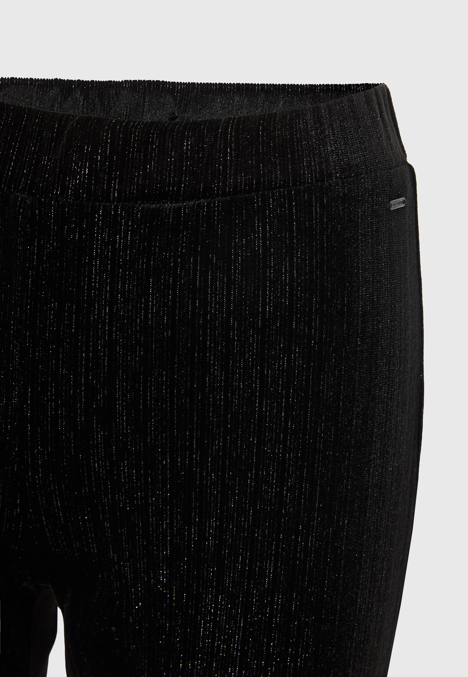 Γυναικείο ελαστικό παντελόνι flare fit με λάμψη