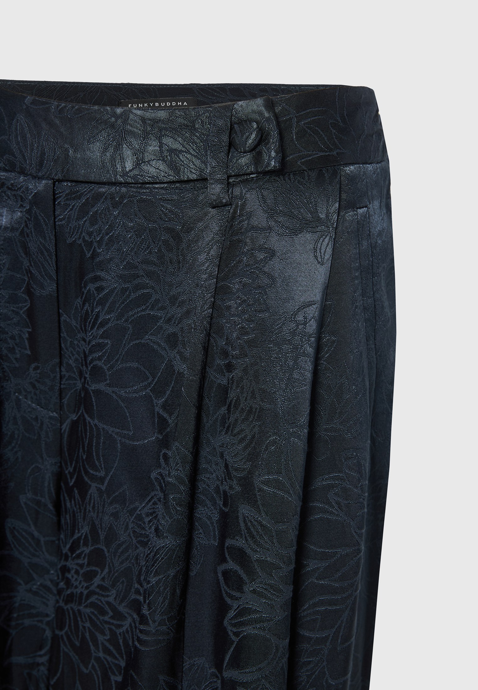 Γυναικείο παντελόνι wide leg με ζακάρ σχέδιο