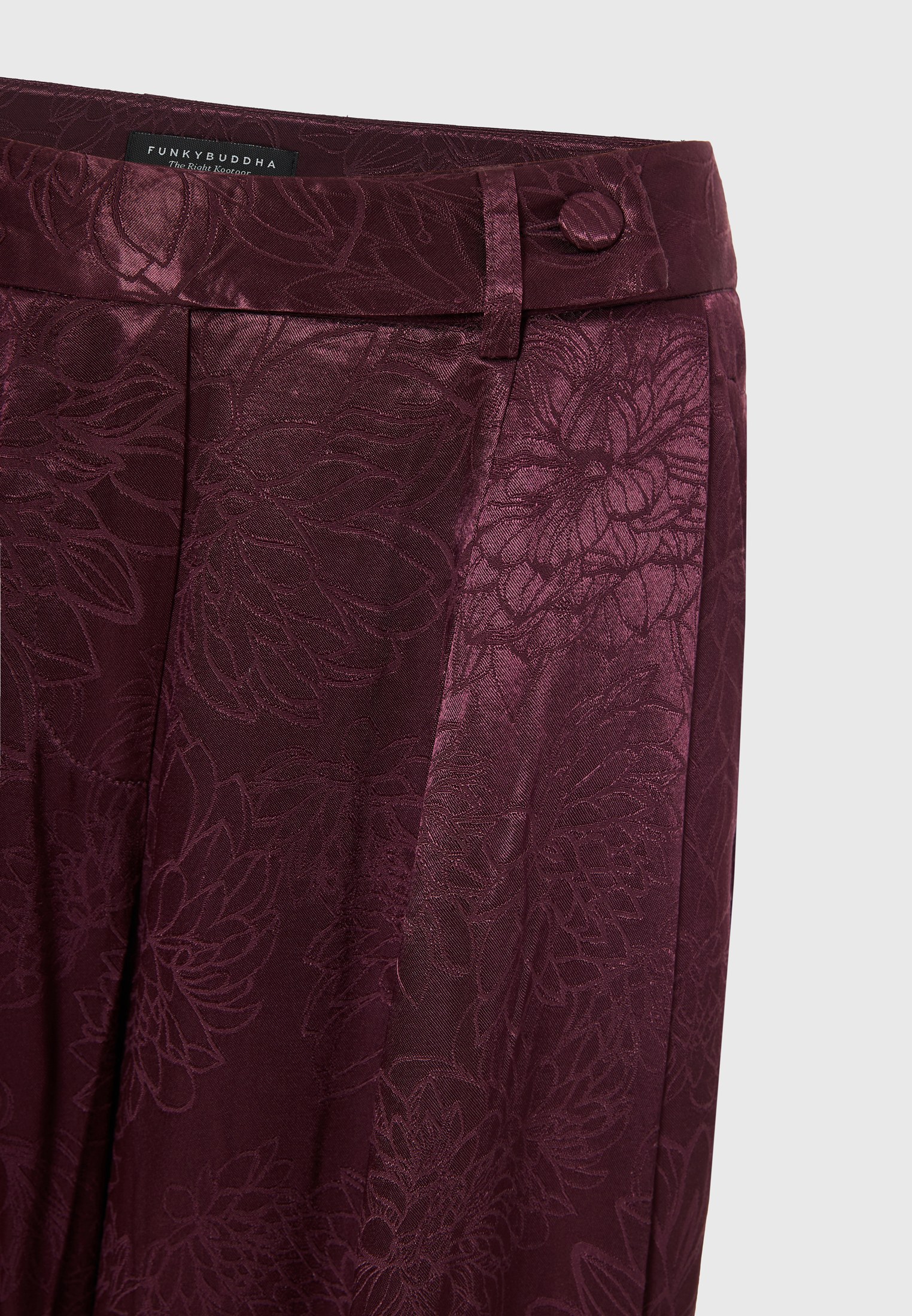 Γυναικείο παντελόνι wide leg με ζακάρ σχέδιο
