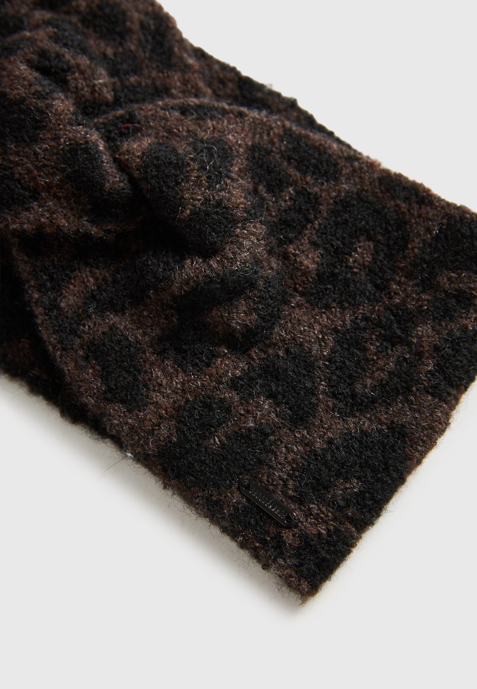 Animal print πλεκτή κορδέλα μαλλιών