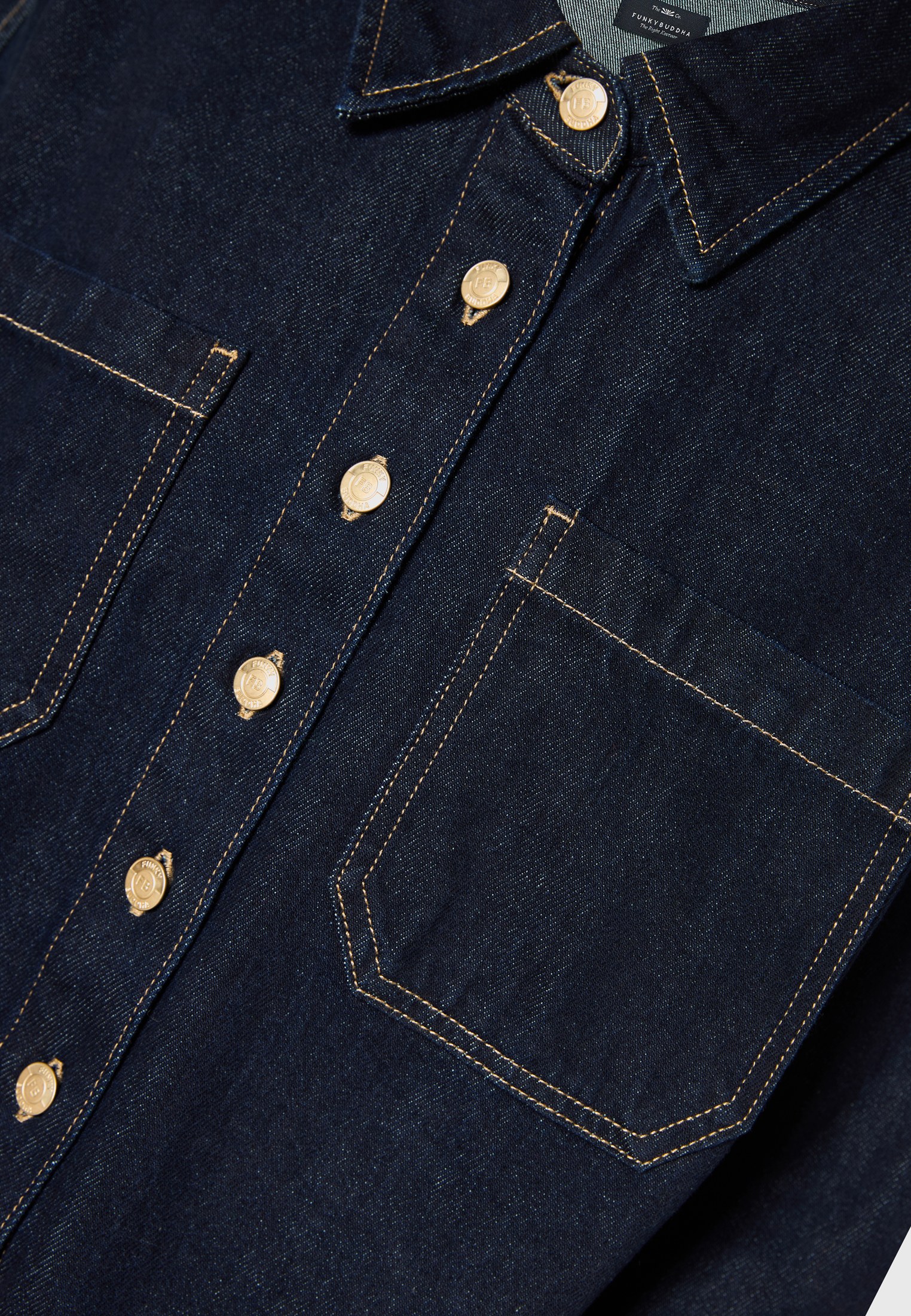 Γυναικείο cropped denim overshirt