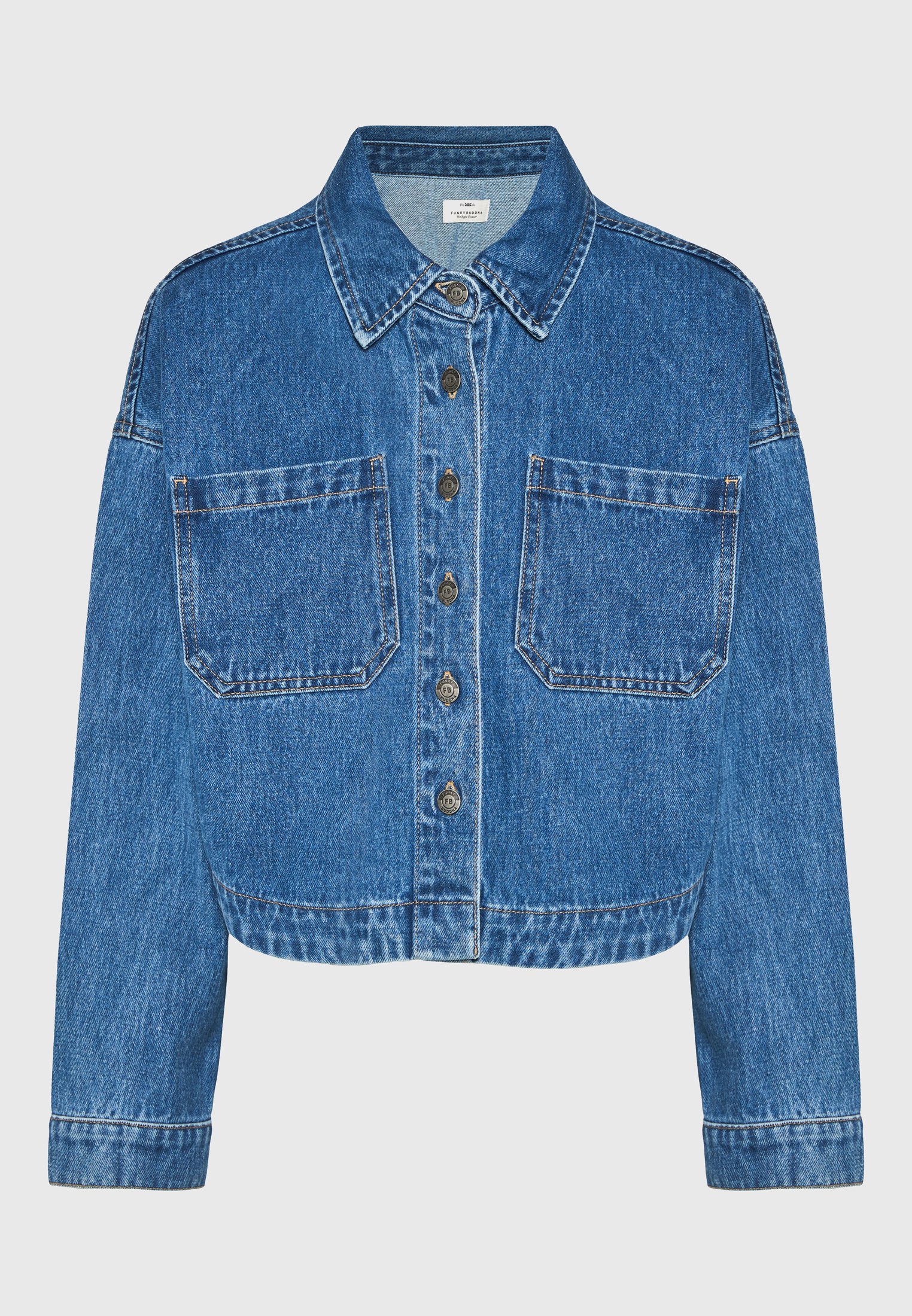 Γυναικείο cropped denim overshirt