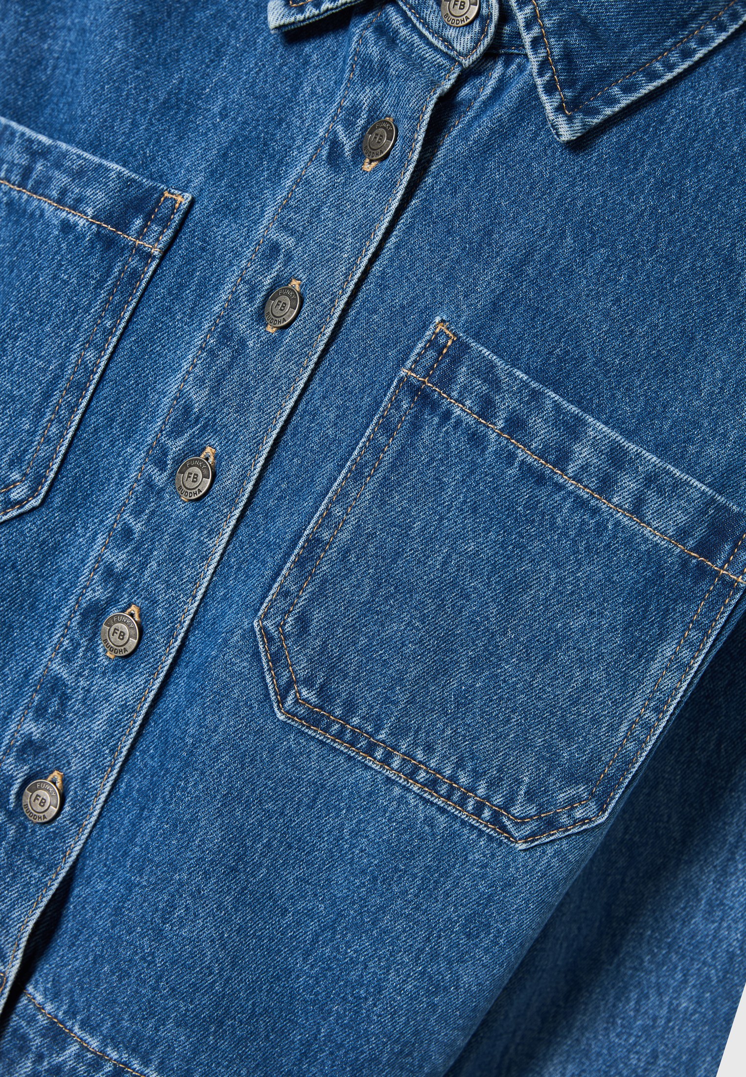 Γυναικείο cropped denim overshirt