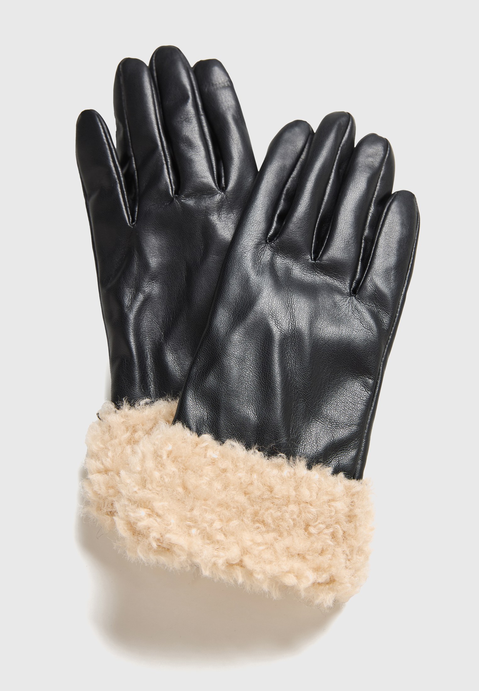 Γυναικεία γάντια με ρεβέρ sheepskin