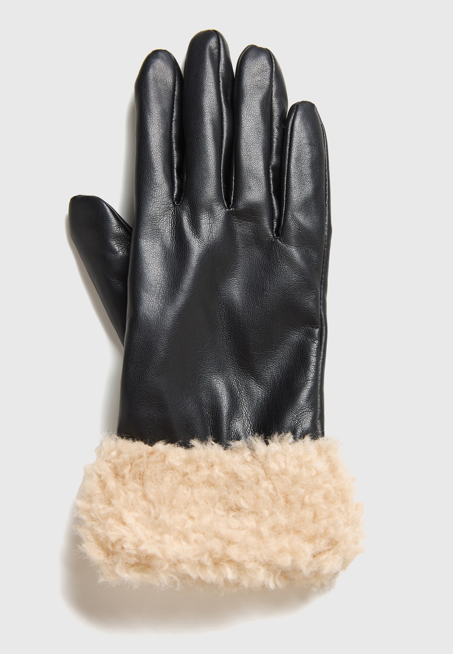 Γυναικεία γάντια με ρεβέρ sheepskin