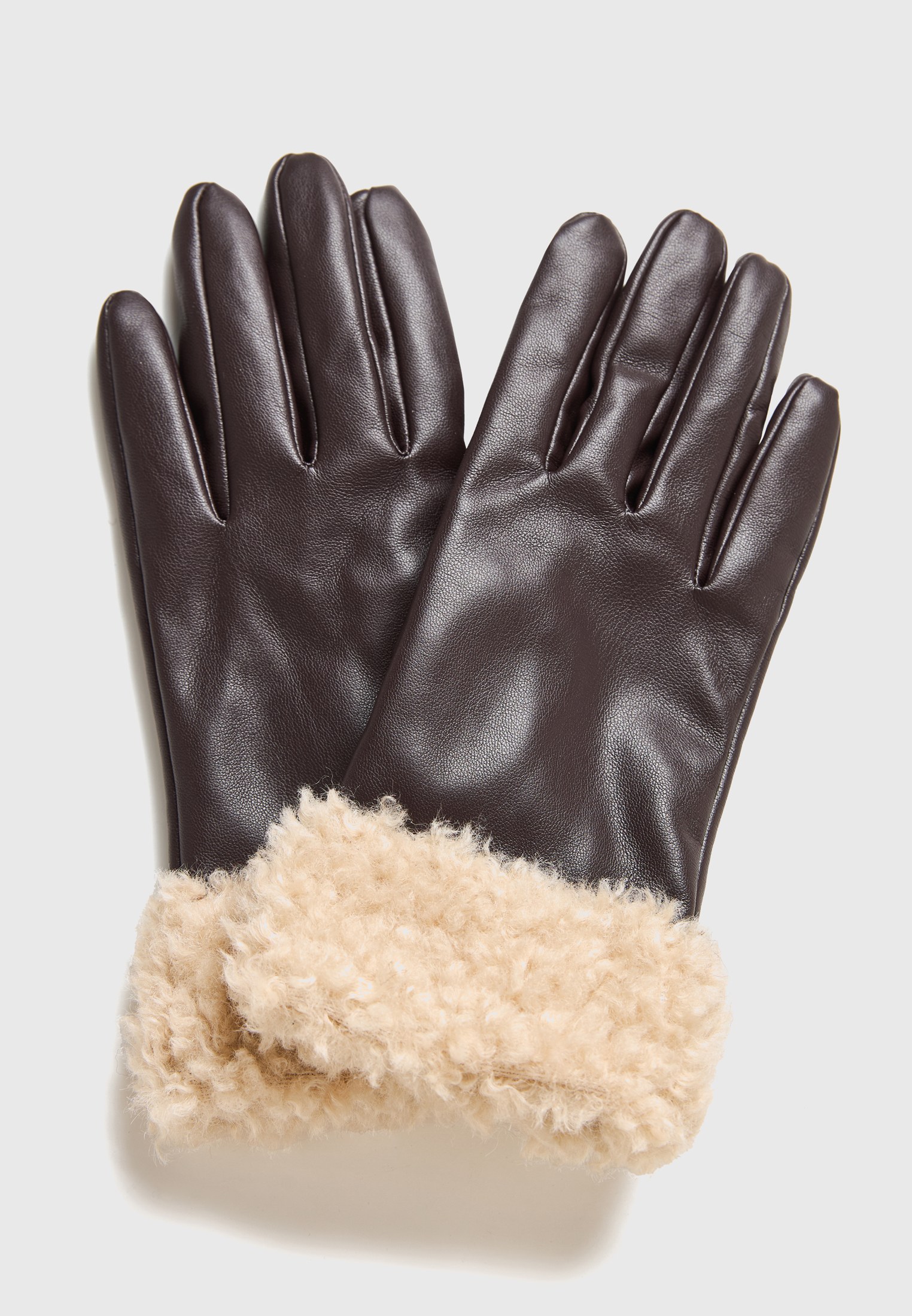 Γυναικεία γάντια με ρεβέρ sheepskin