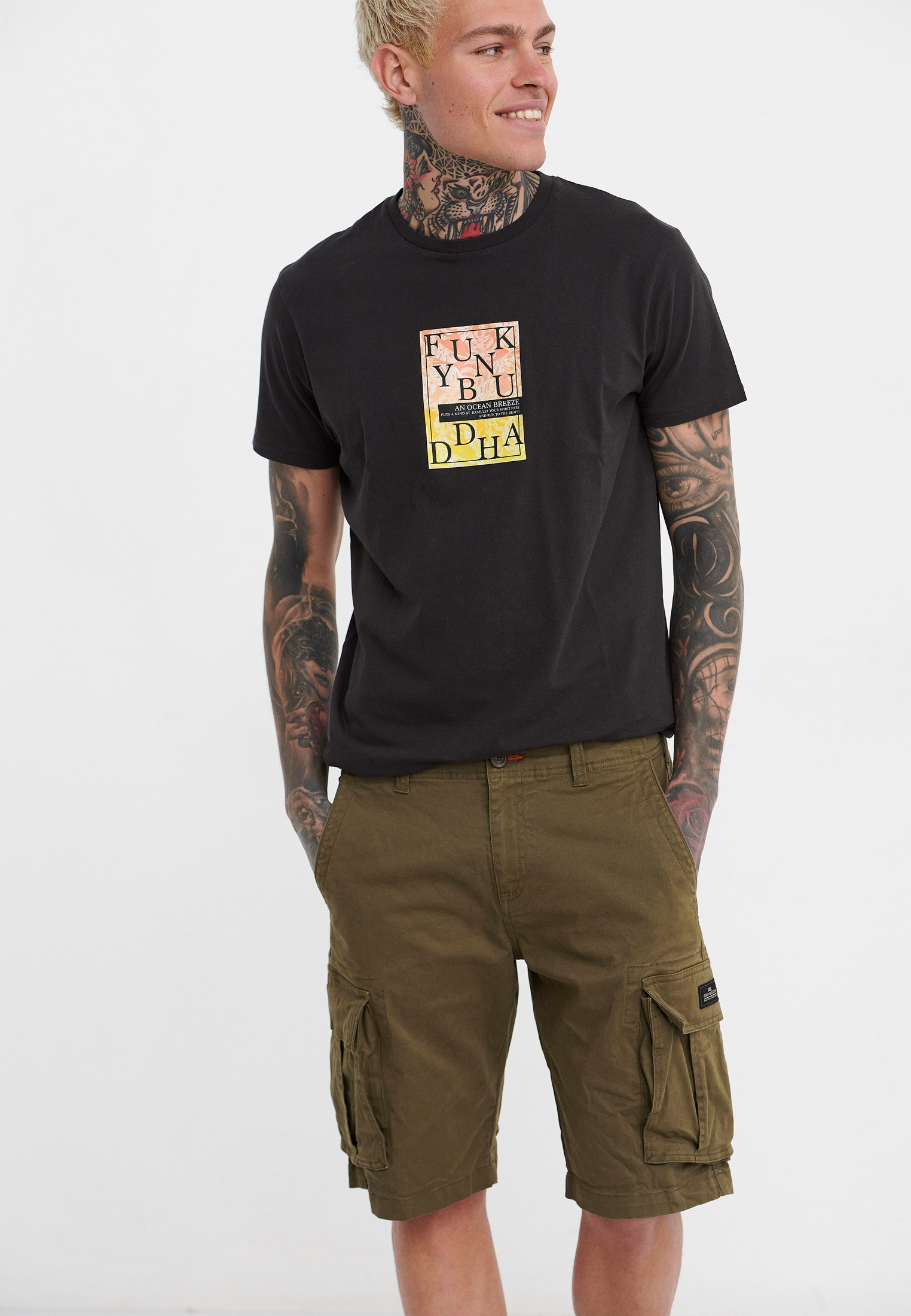 Men's Shorts Funky Buddha Olive