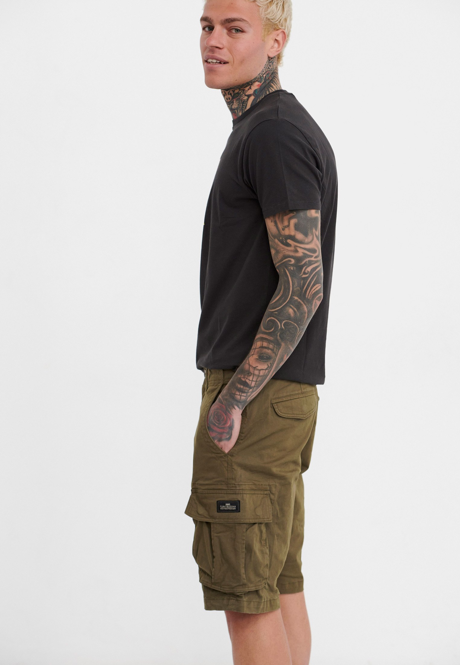 Men's Shorts Funky Buddha Olive