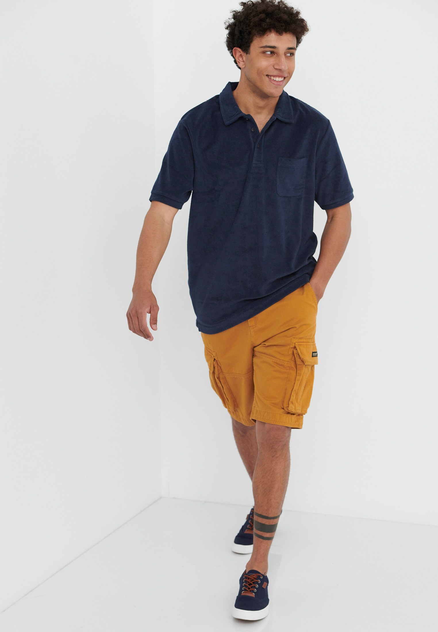 Men's Polo Shirts Funky Buddha Navy