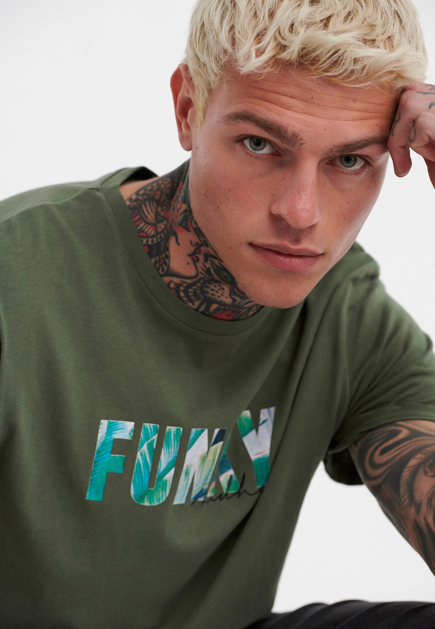 Men's T-Shirts Funky Buddha Khaki