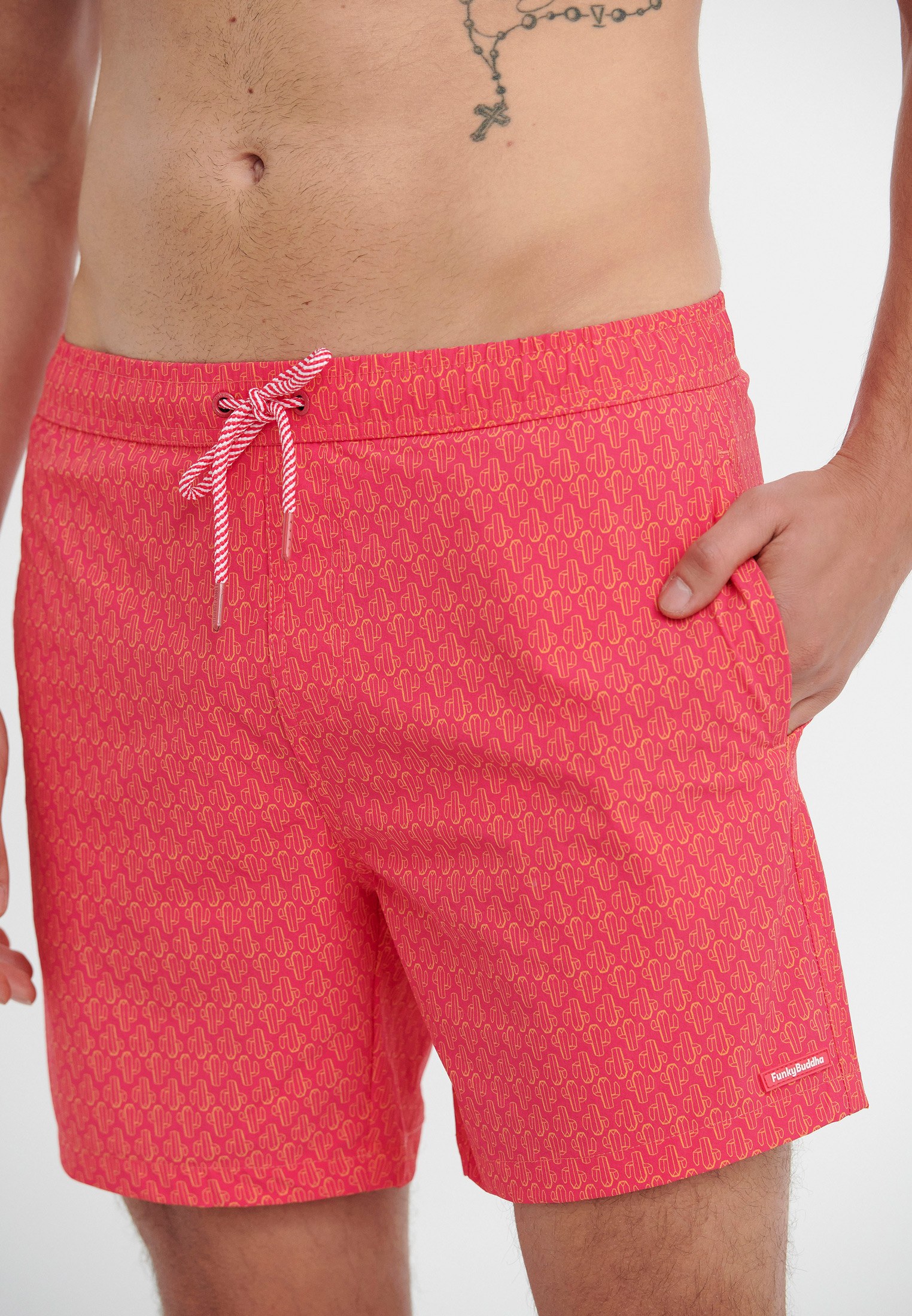 Men's Swim Shorts Funky Buddha Fuchsia