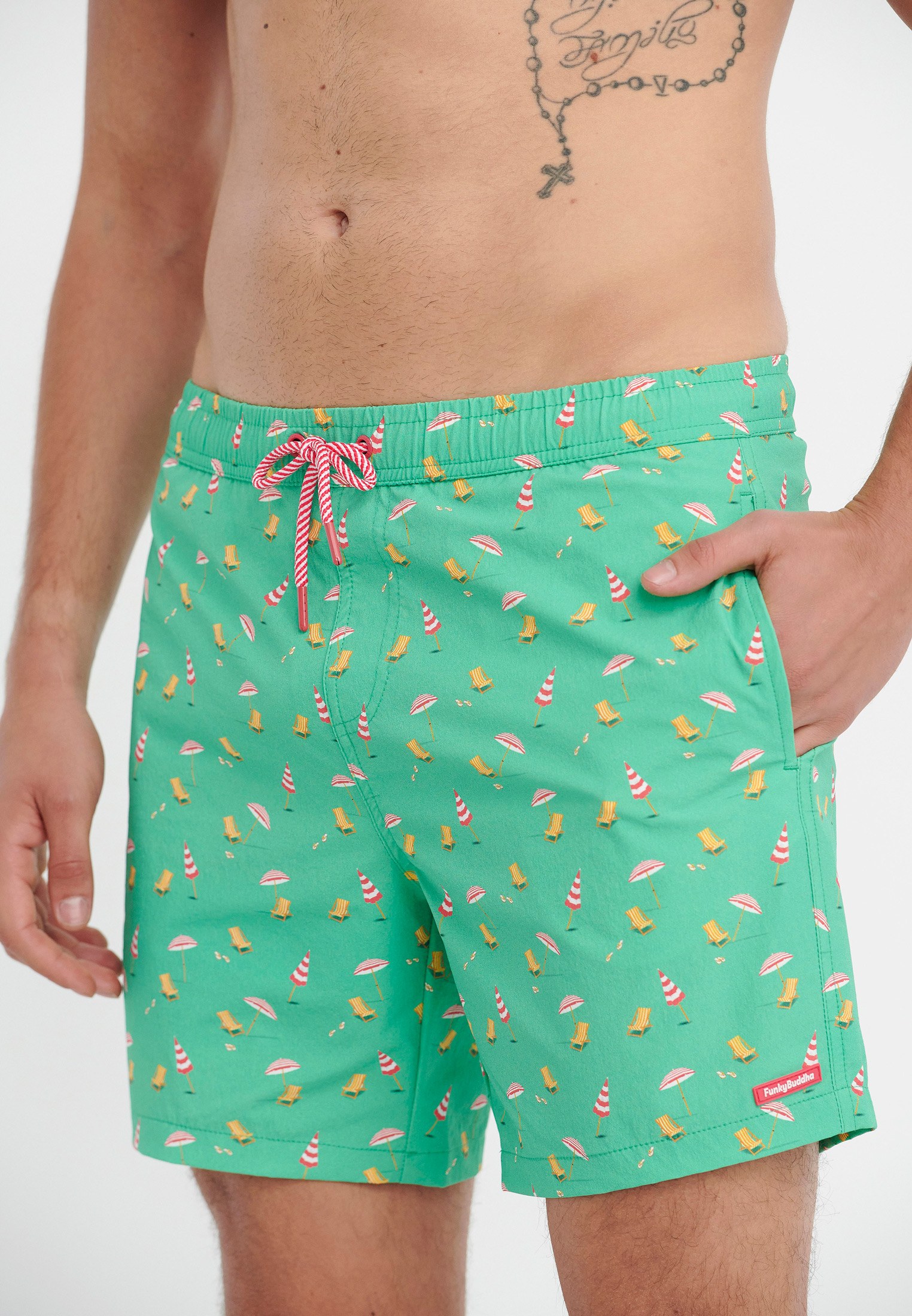 Men's Swim Shorts Funky Buddha Green