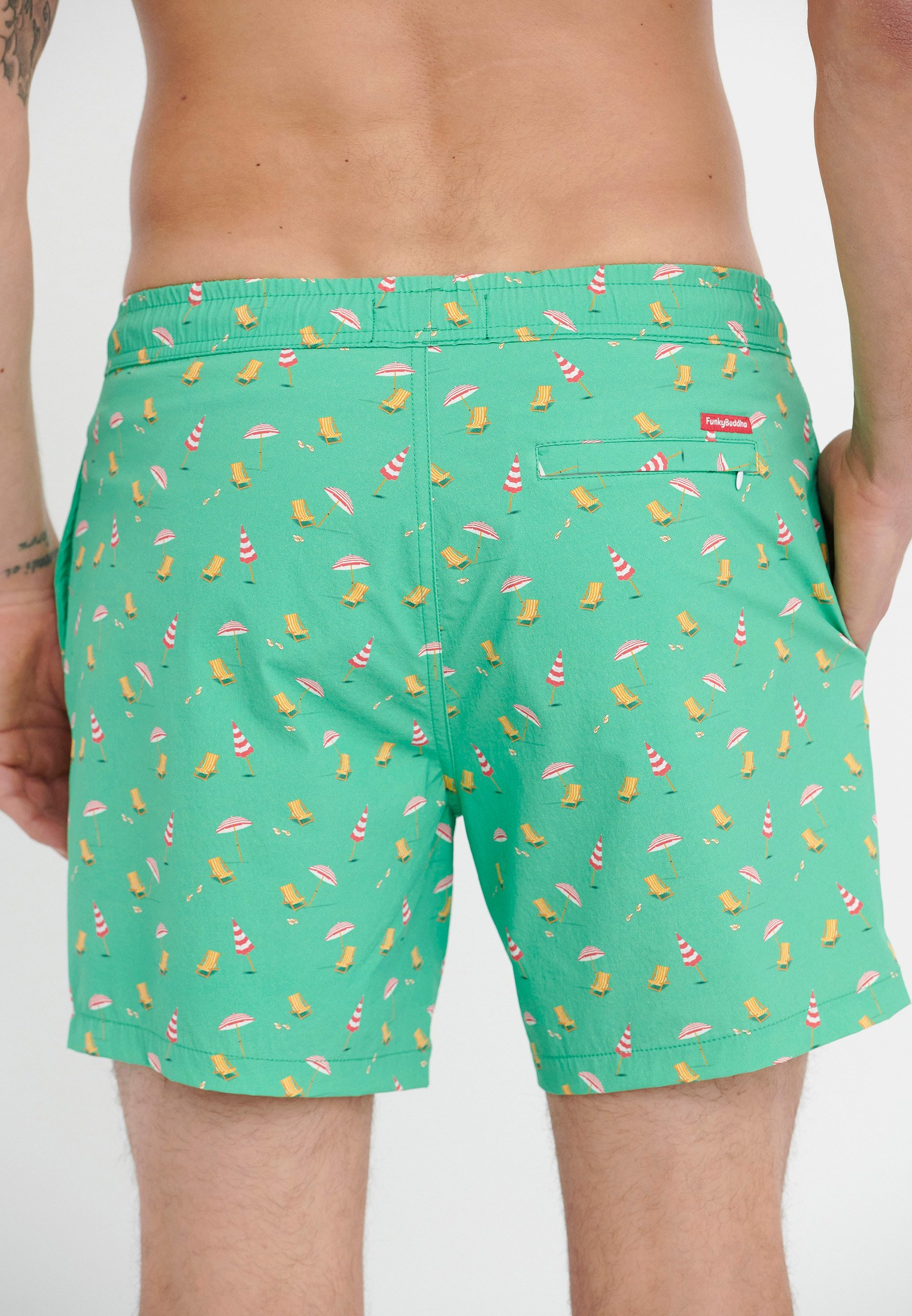 Men's Swim Shorts Funky Buddha Green