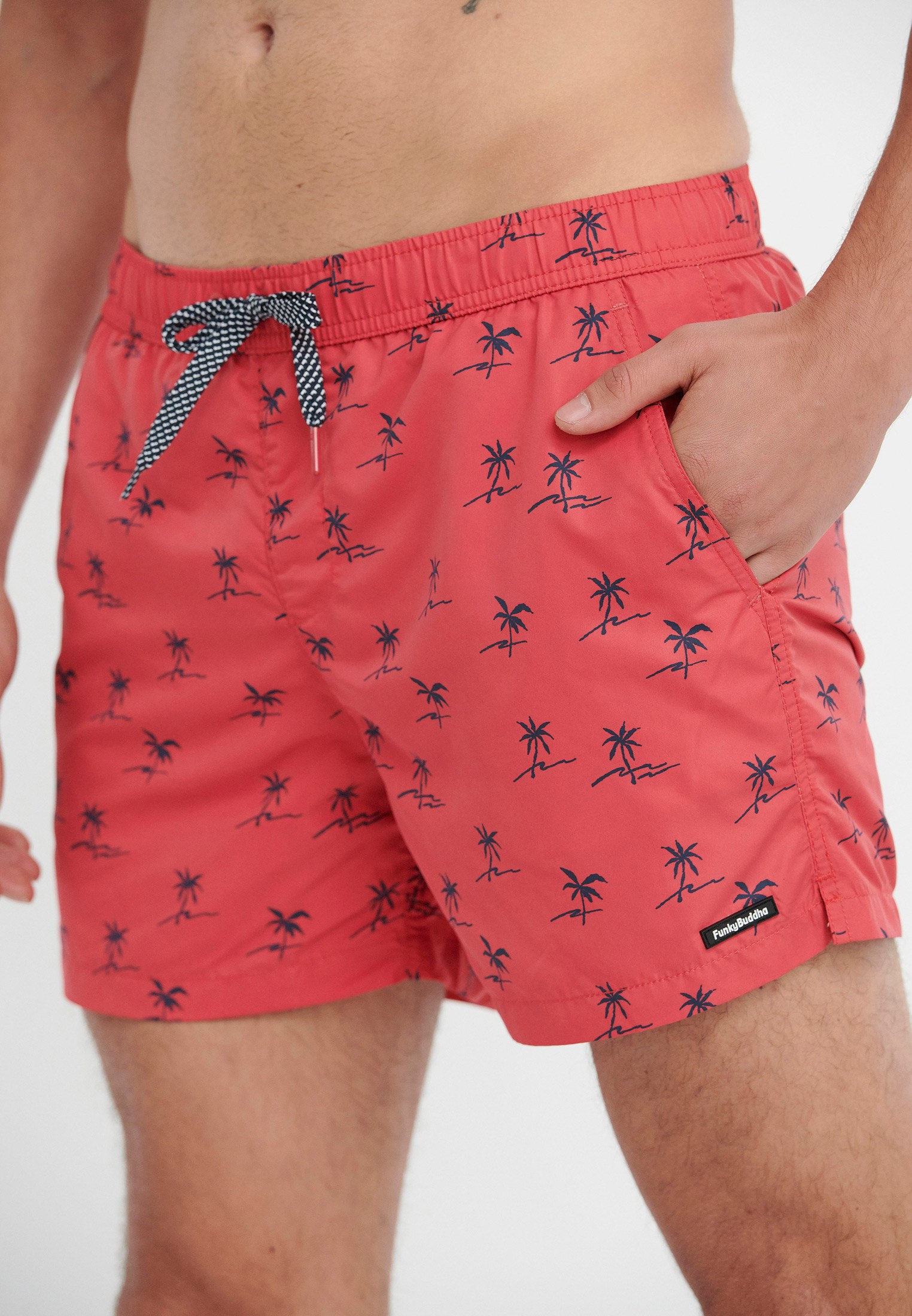 Men's Swim Shorts Funky Buddha Red