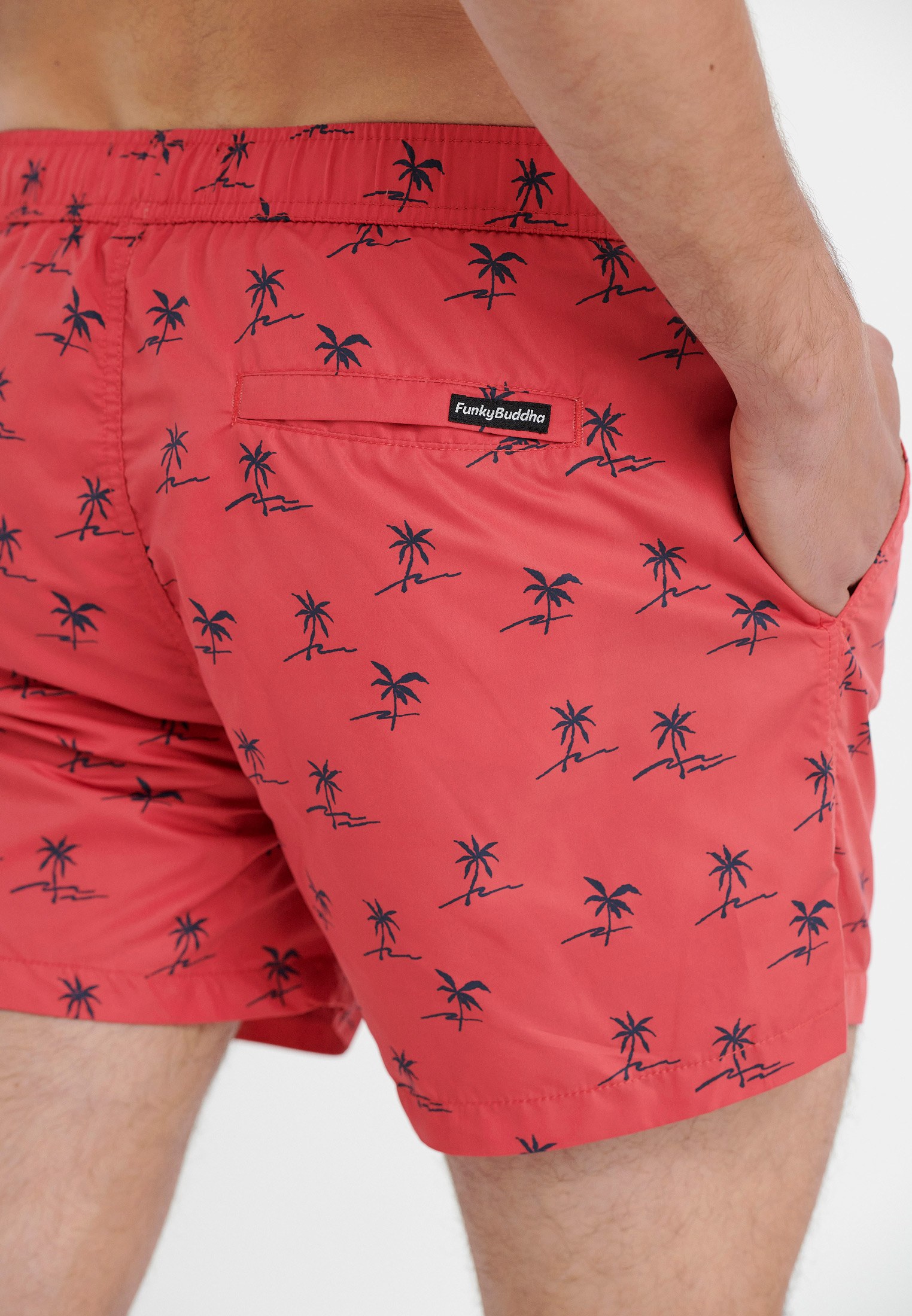 Men's Swim Shorts Funky Buddha Red