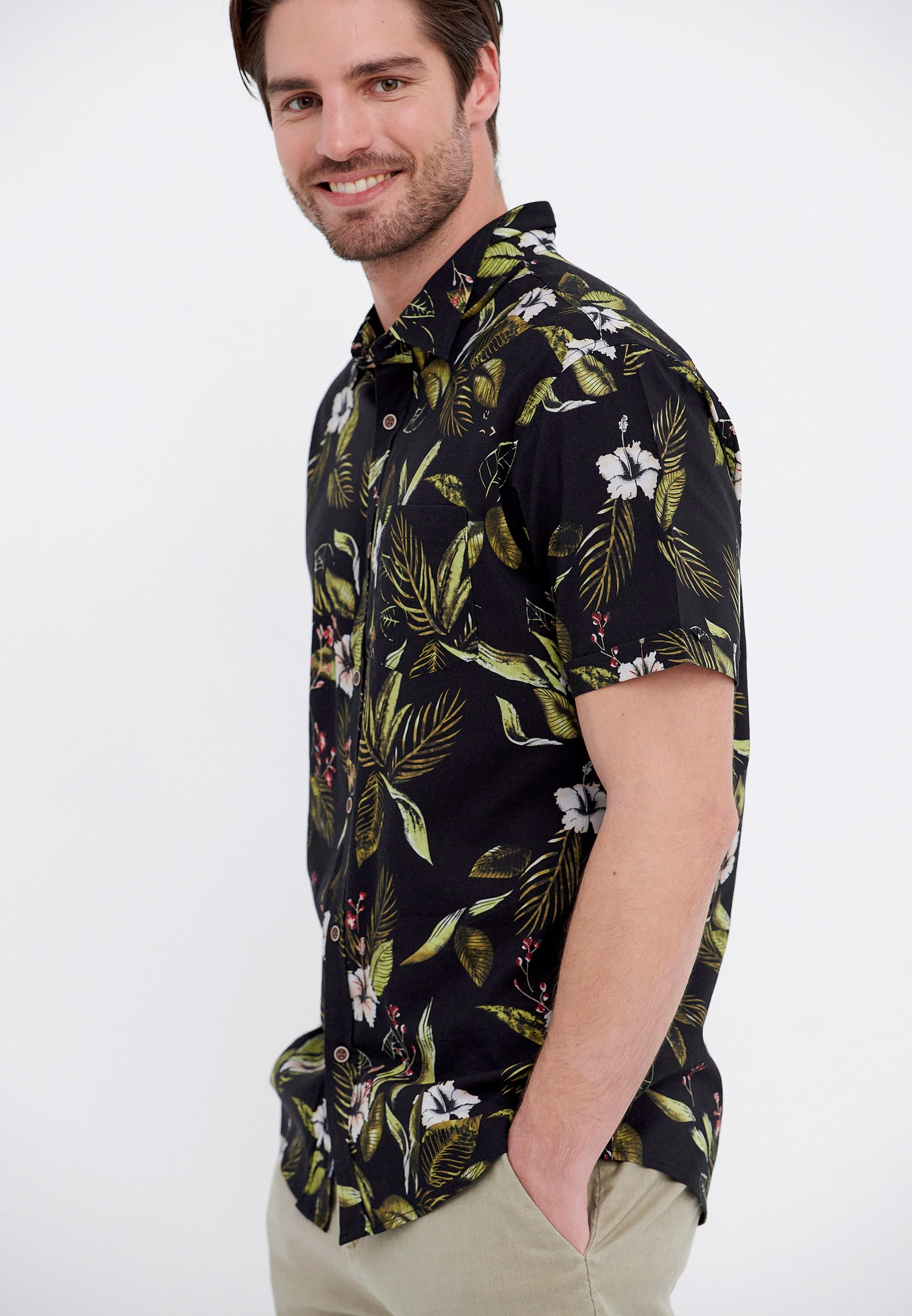 Men's Shirts Funky Buddha Black