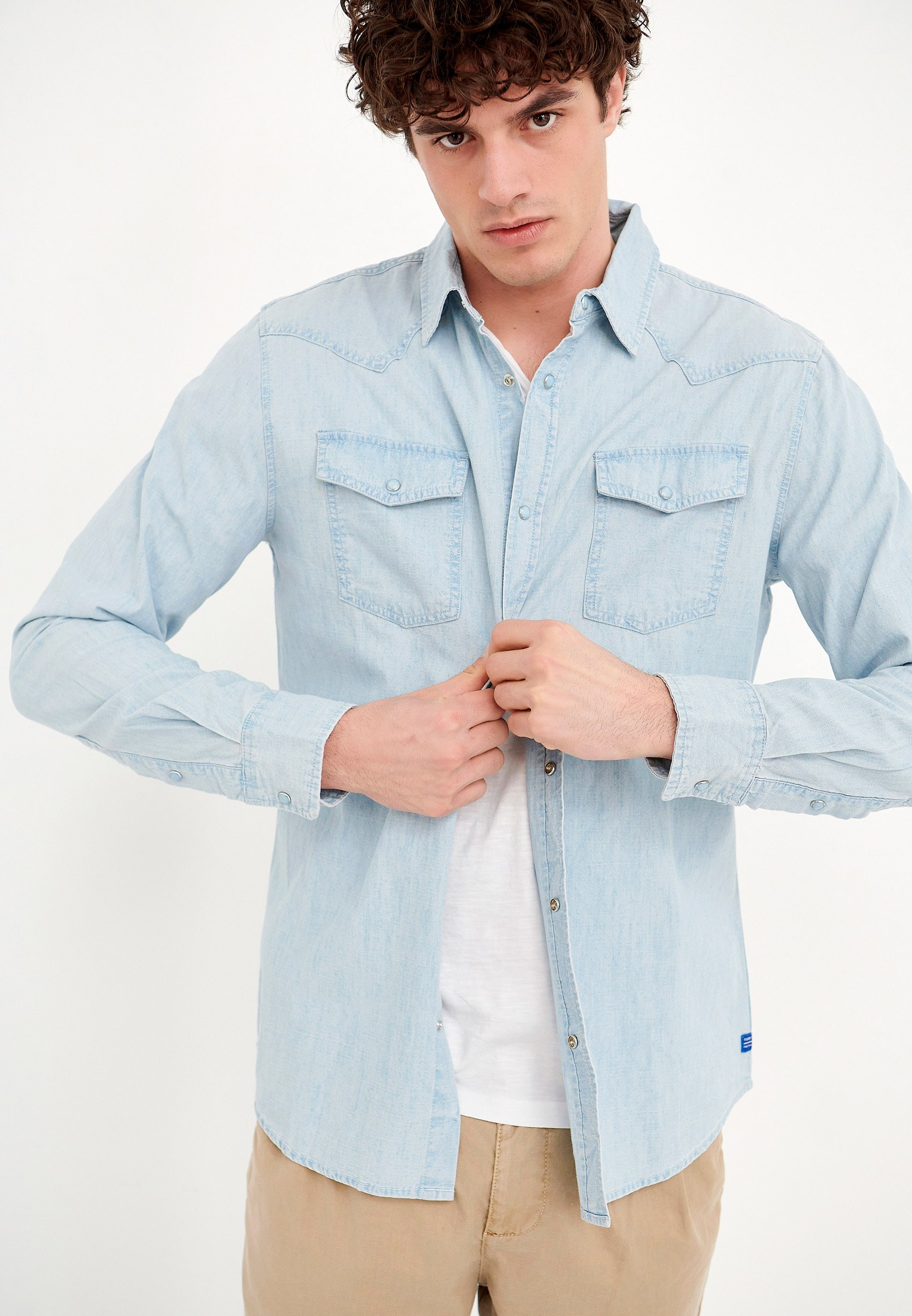 Men's Shirts Funky Buddha Blue