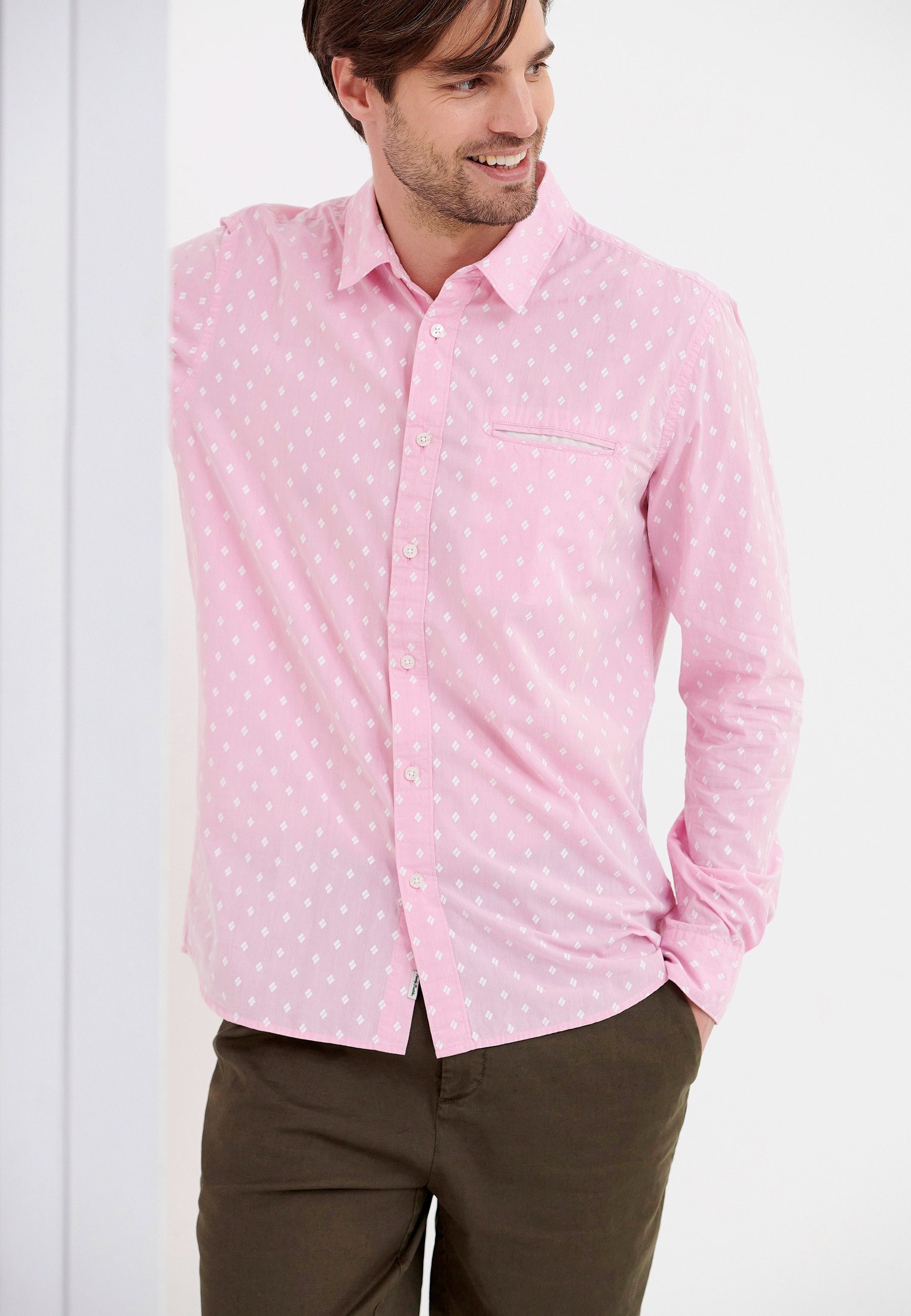 Men's Shirts Funky Buddha Pink