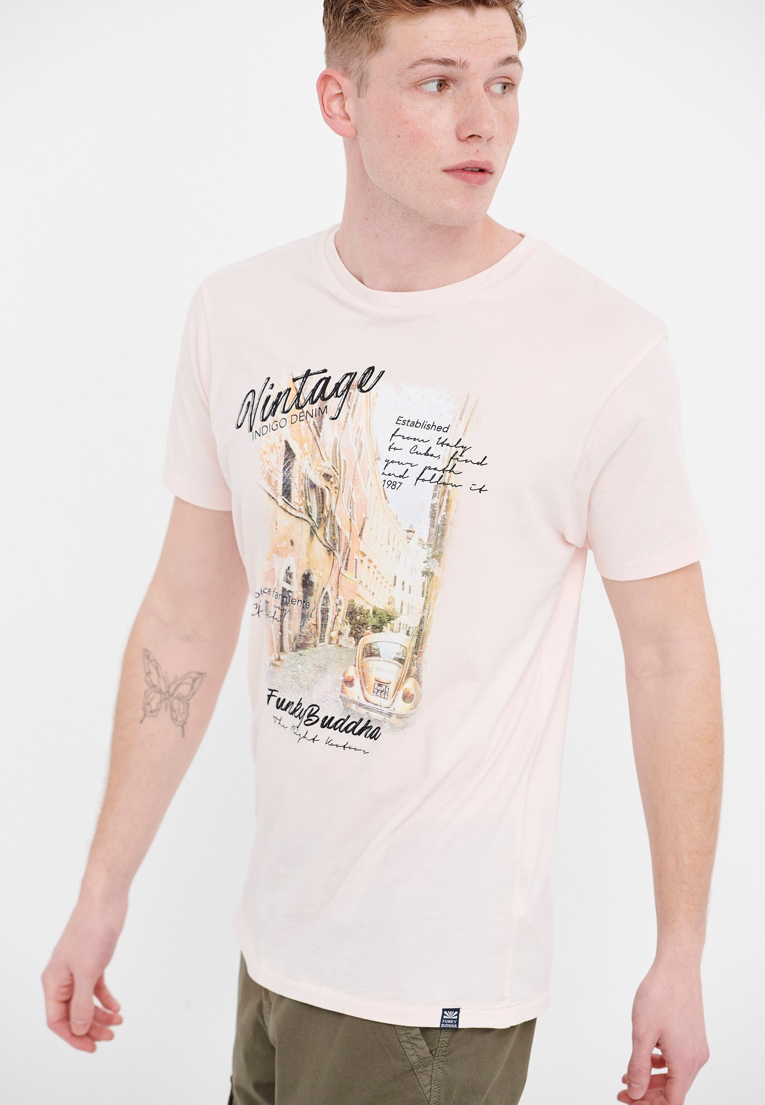 Men's T-Shirts Funky Buddha Pink