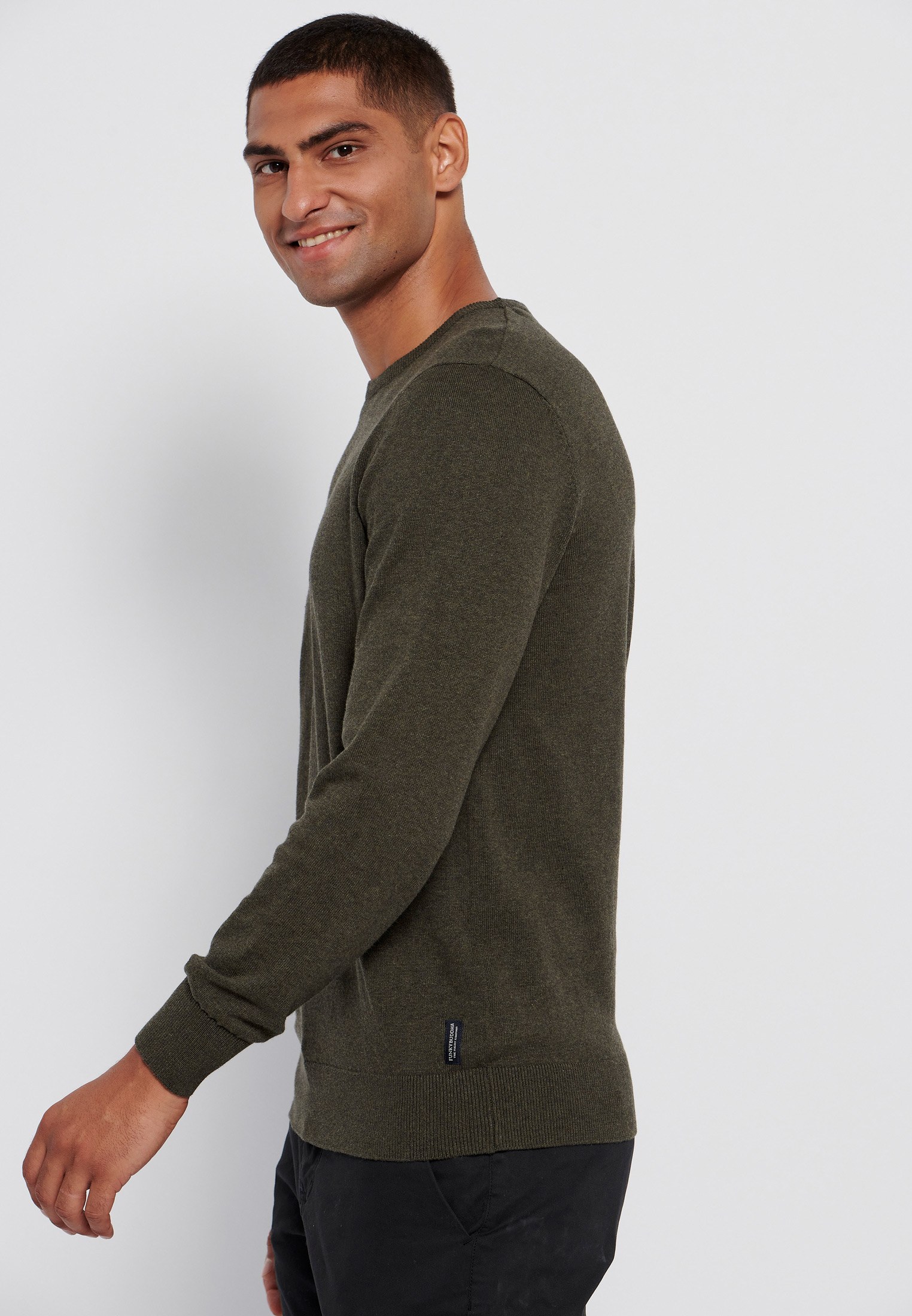 Men's Knitwear Funky Buddha Khaki