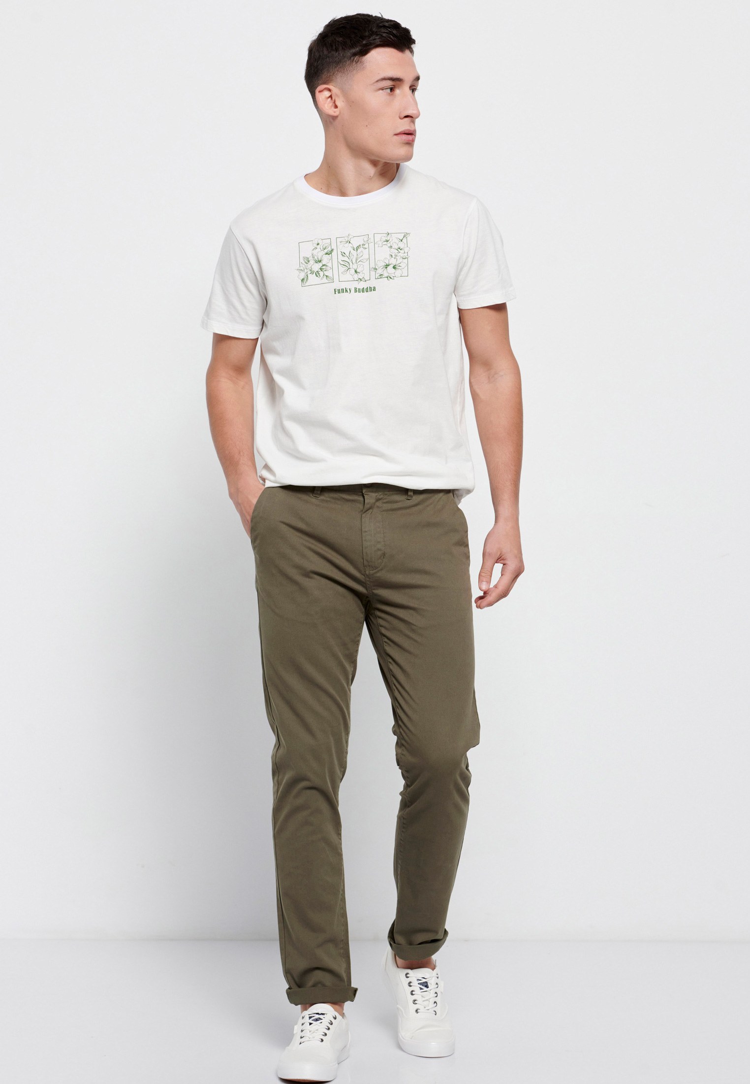 Men's Trousers Funky Buddha Khaki