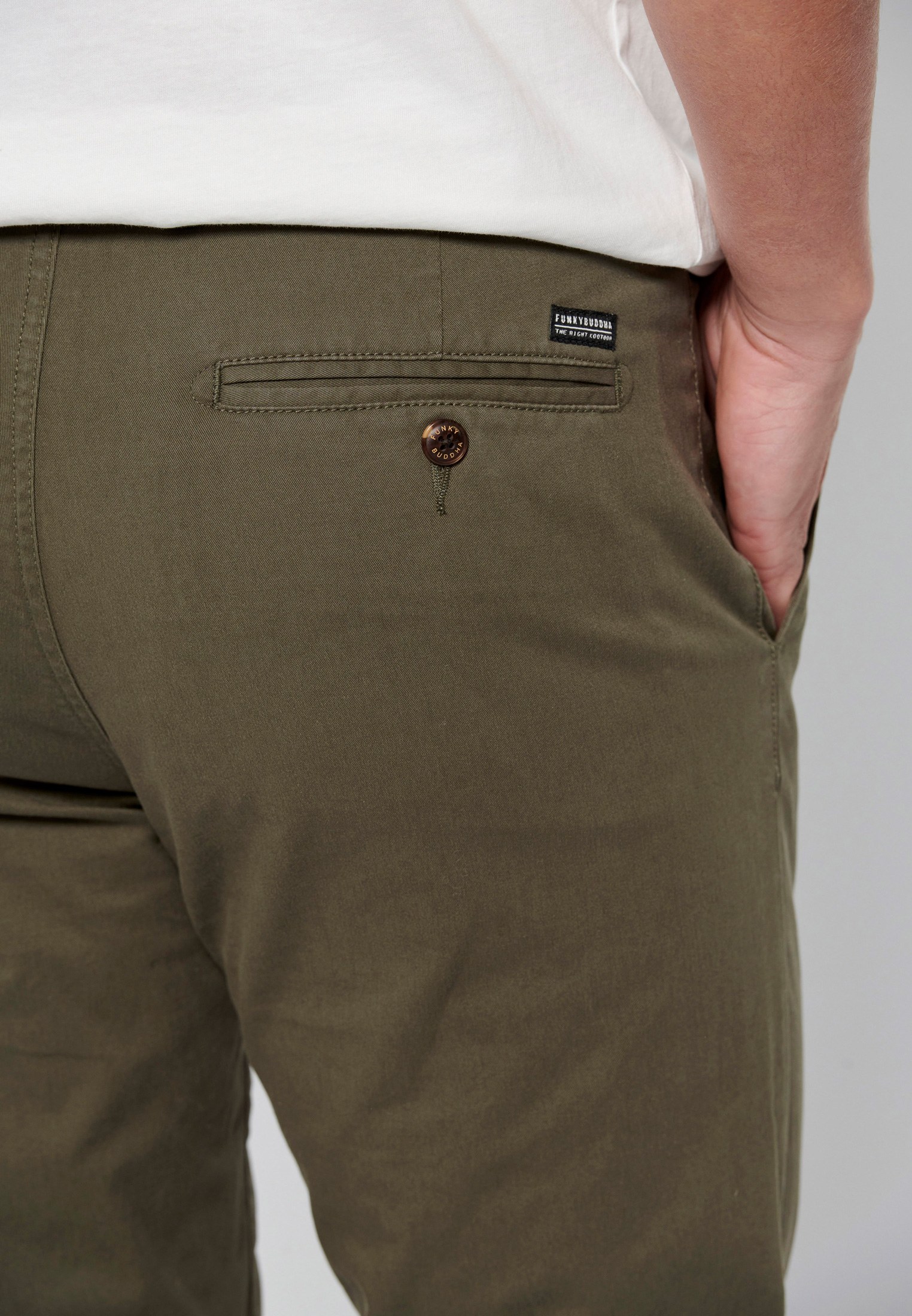 Men's Trousers Funky Buddha Khaki