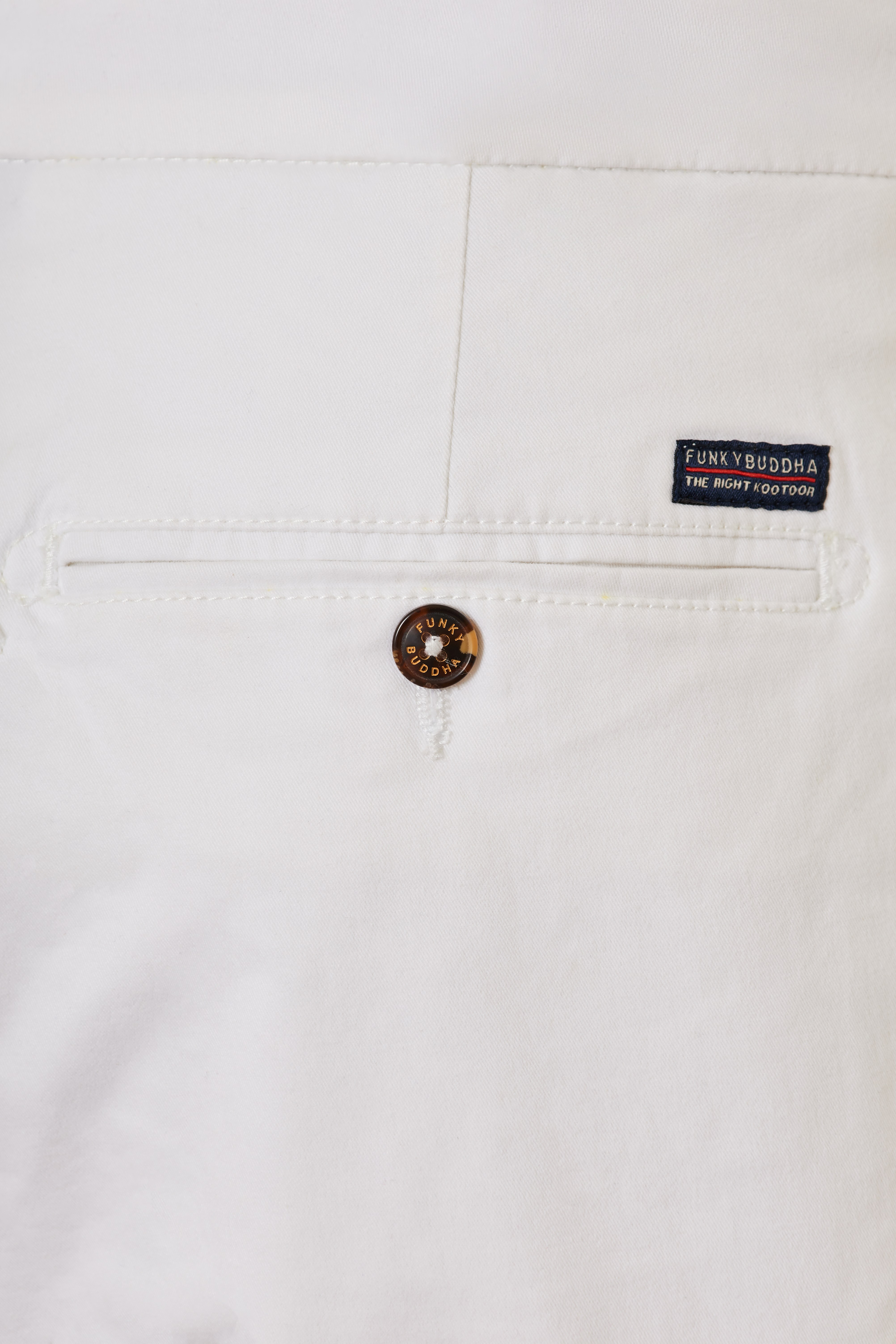 Men's Trousers Funky Buddha White