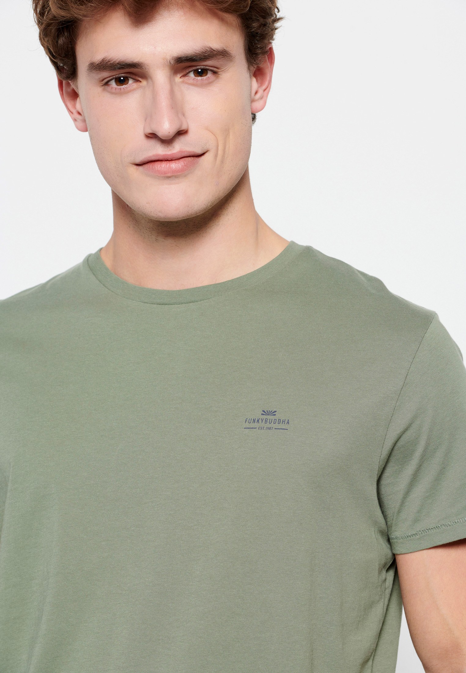 Men's T-Shirts Funky Buddha Khaki