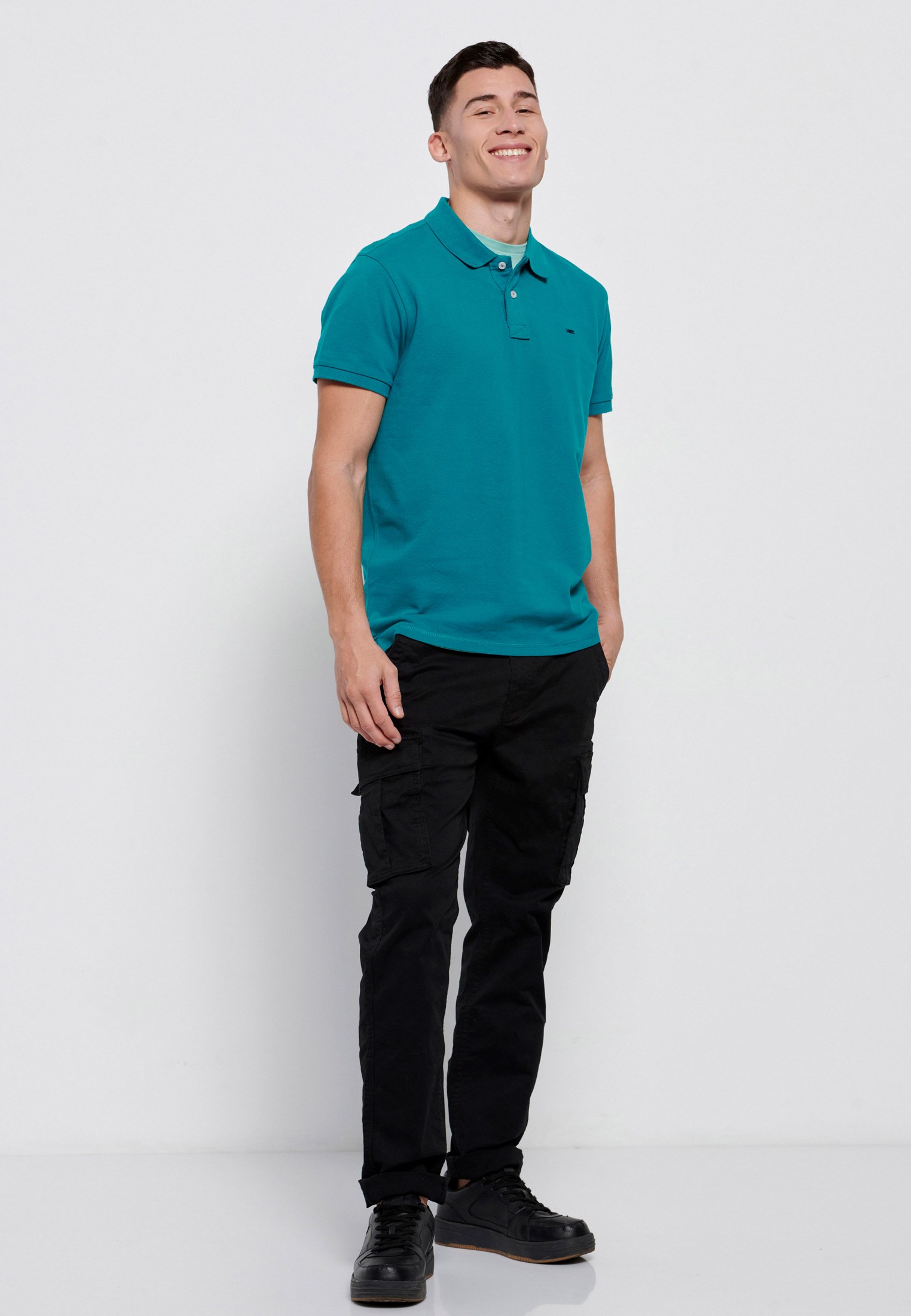 Men's Polo Shirts Funky Buddha Green