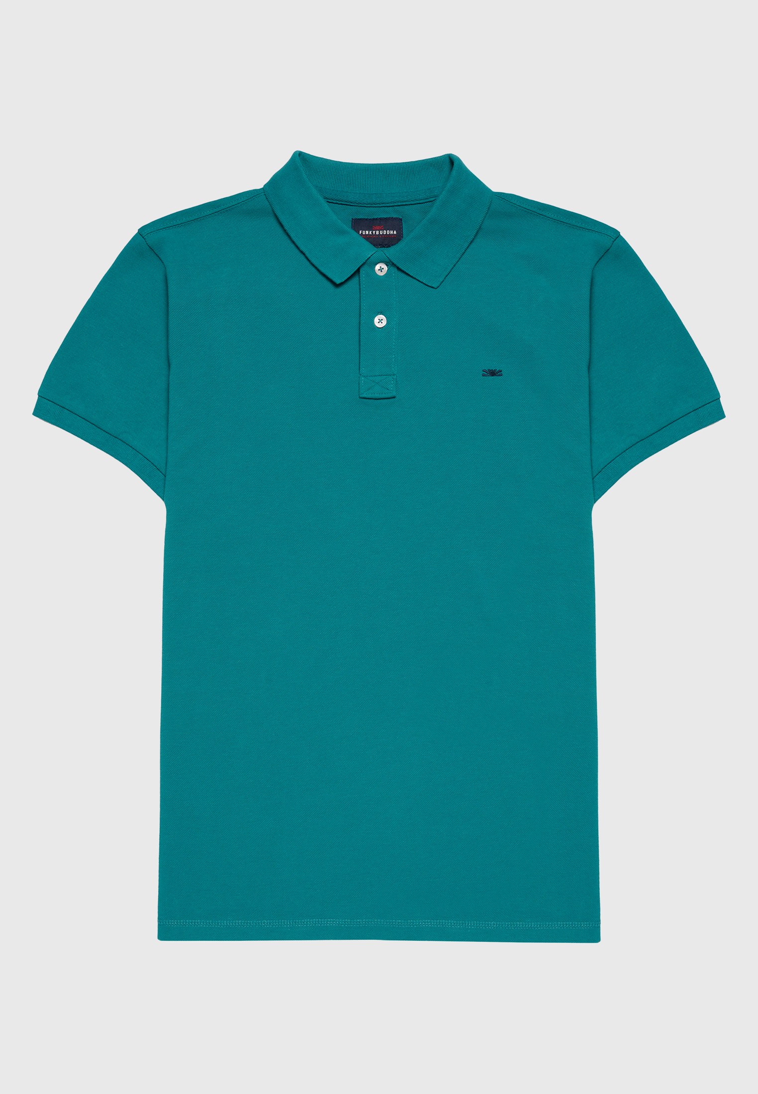 Men's Polo Shirts Funky Buddha Green