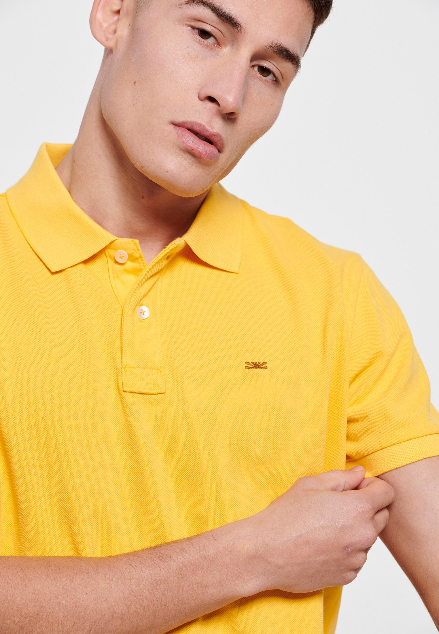 Men's Polo Shirts Funky Buddha Yellow