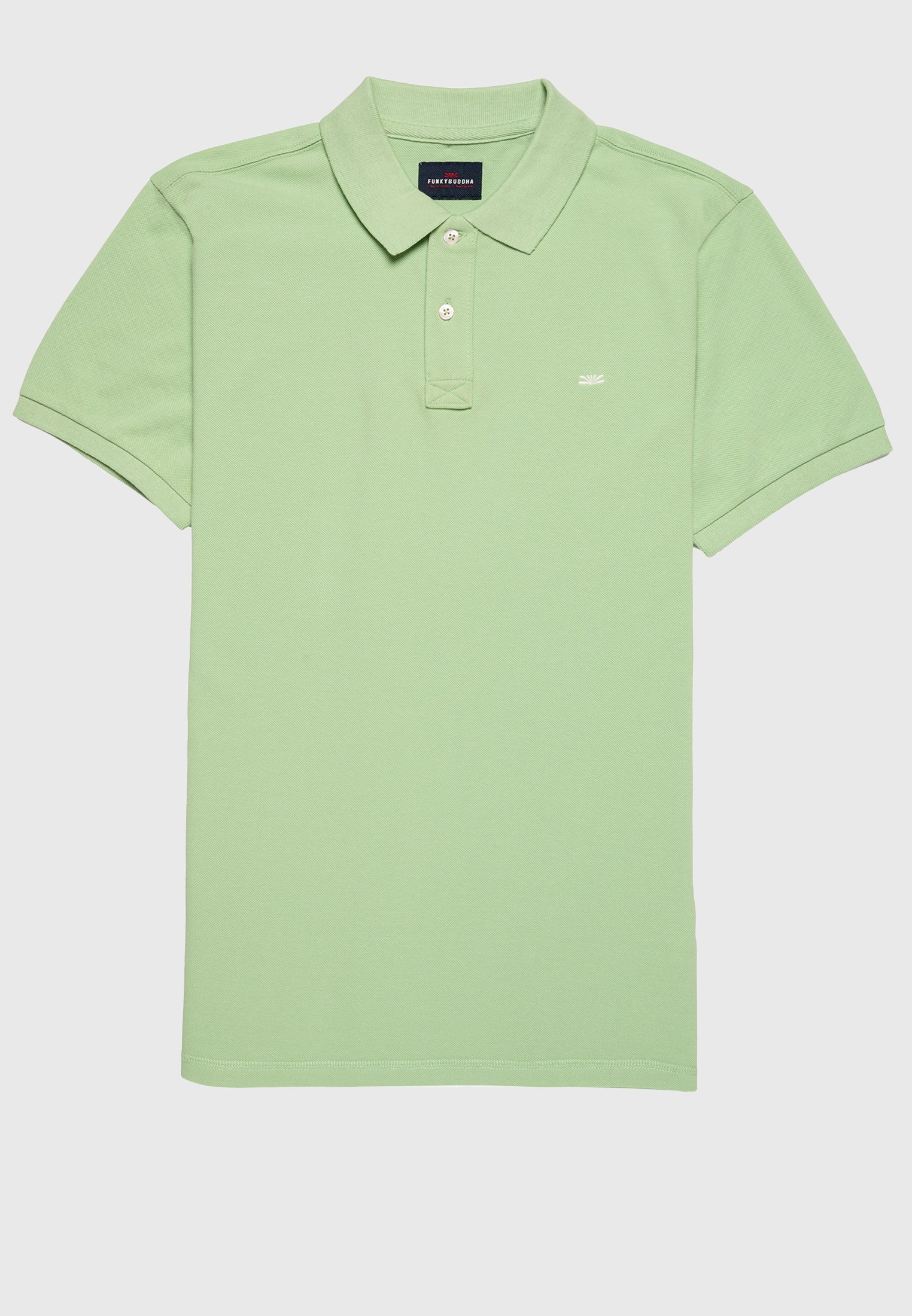 Men's Polo Shirts Funky Buddha Green