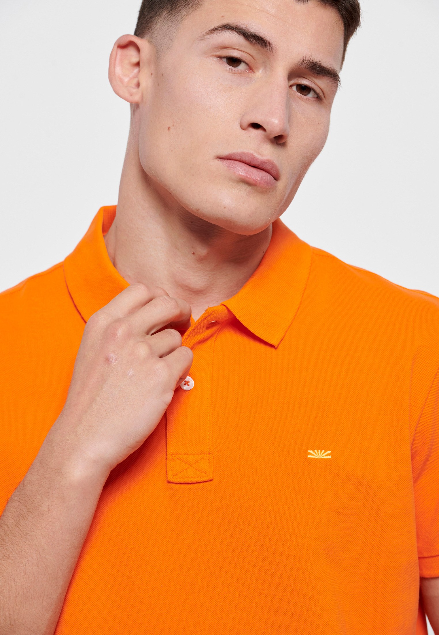 Men's Polo Shirts Funky Buddha Orange