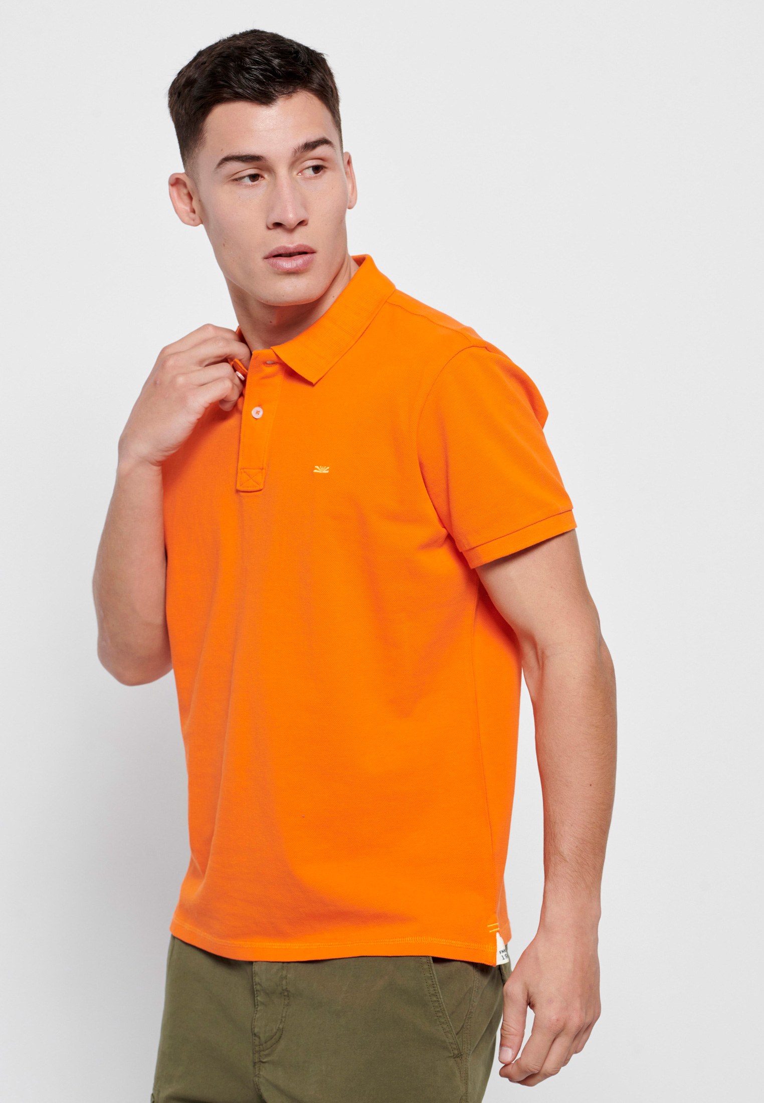 Men's Polo Shirts Funky Buddha Orange