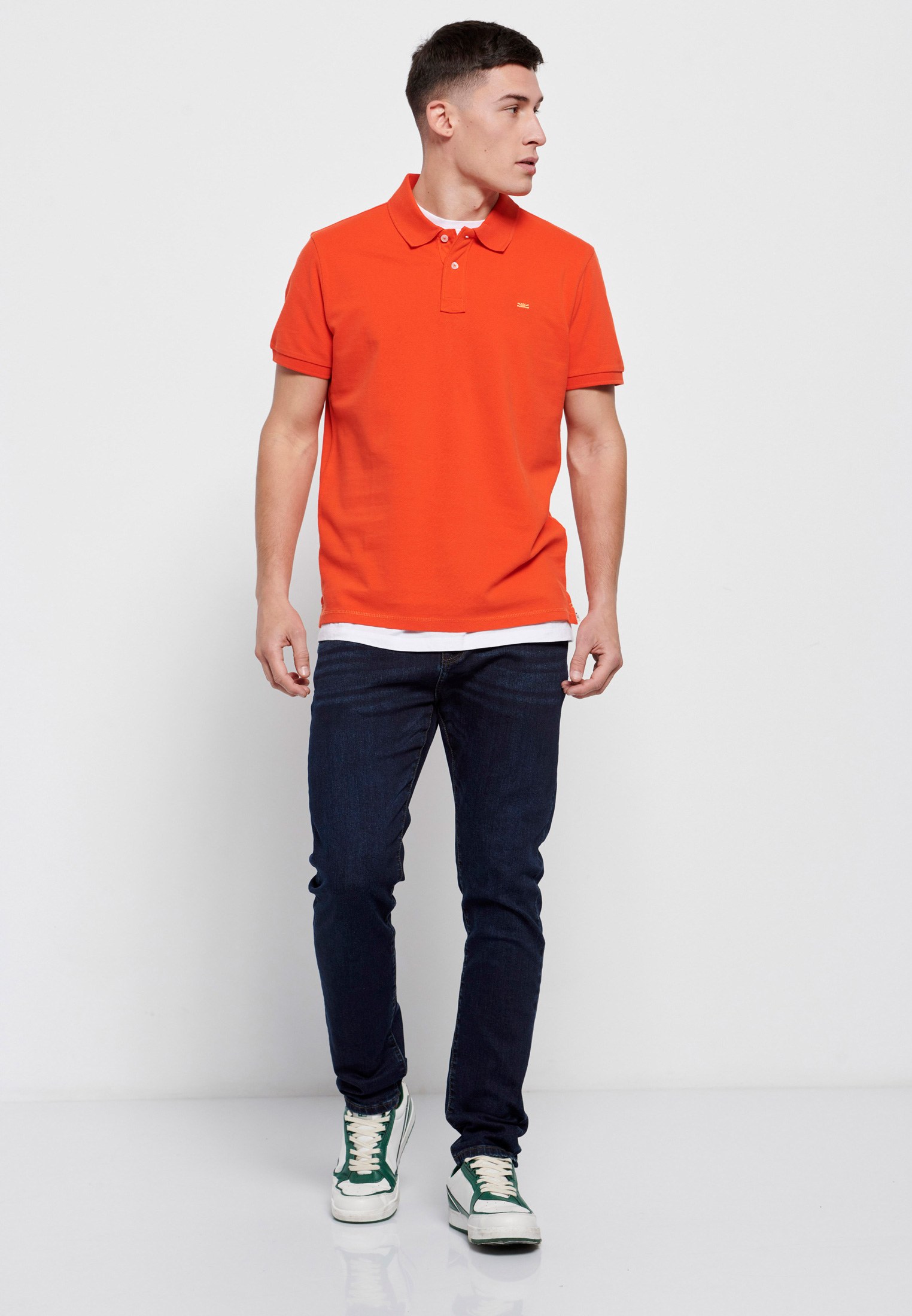 Men's Polo Shirts Funky Buddha Orange