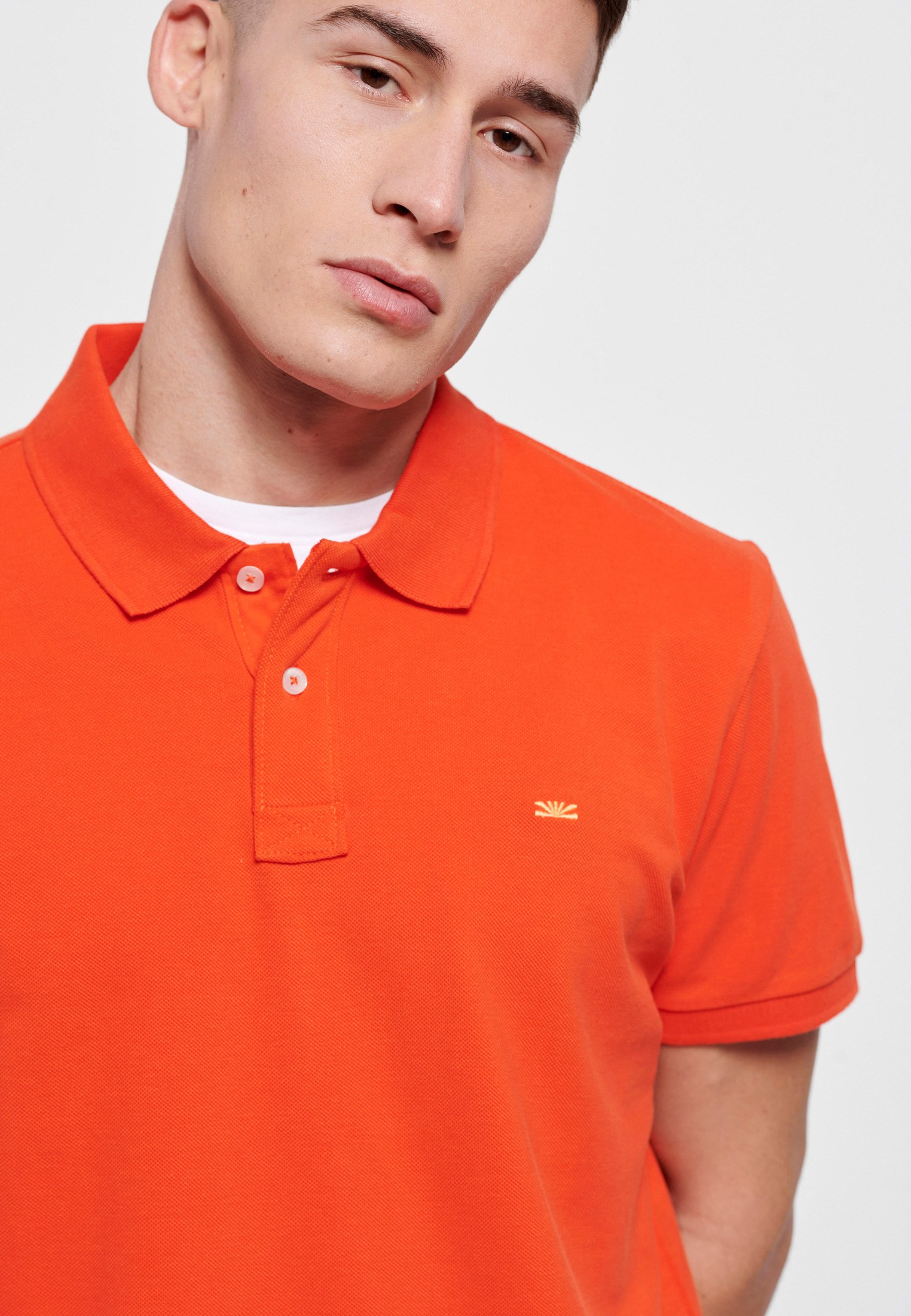 Men's Polo Shirts Funky Buddha Orange