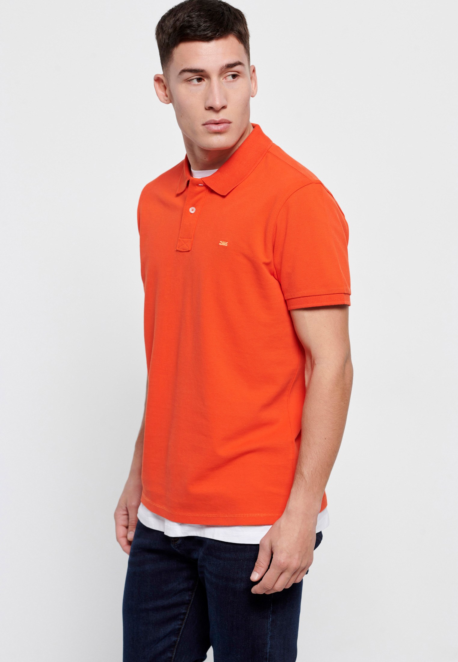 Men's Polo Shirts Funky Buddha Orange